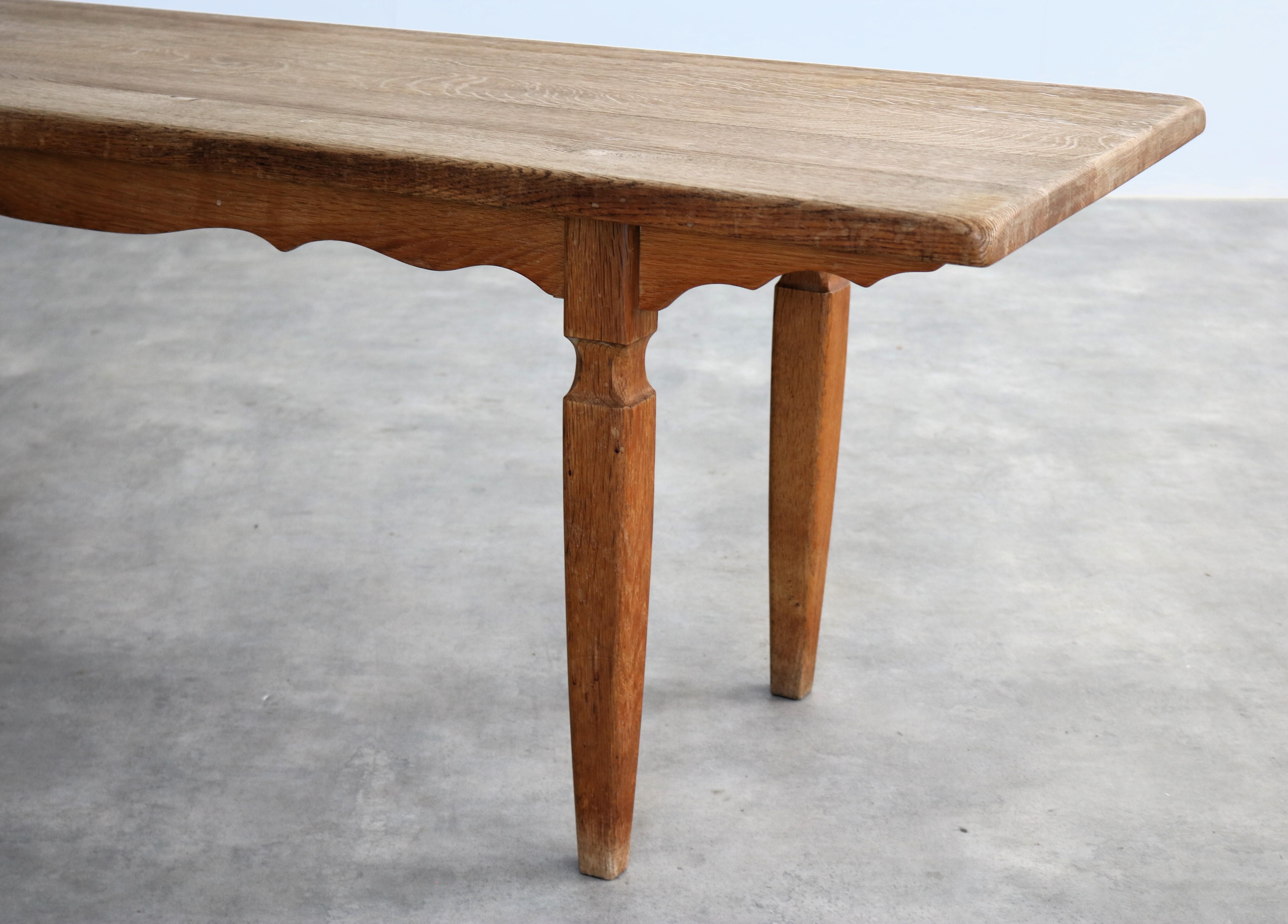 Oak Brutalist coffee table  table  1960s  Danish  period  1960s design  unknow For Sale