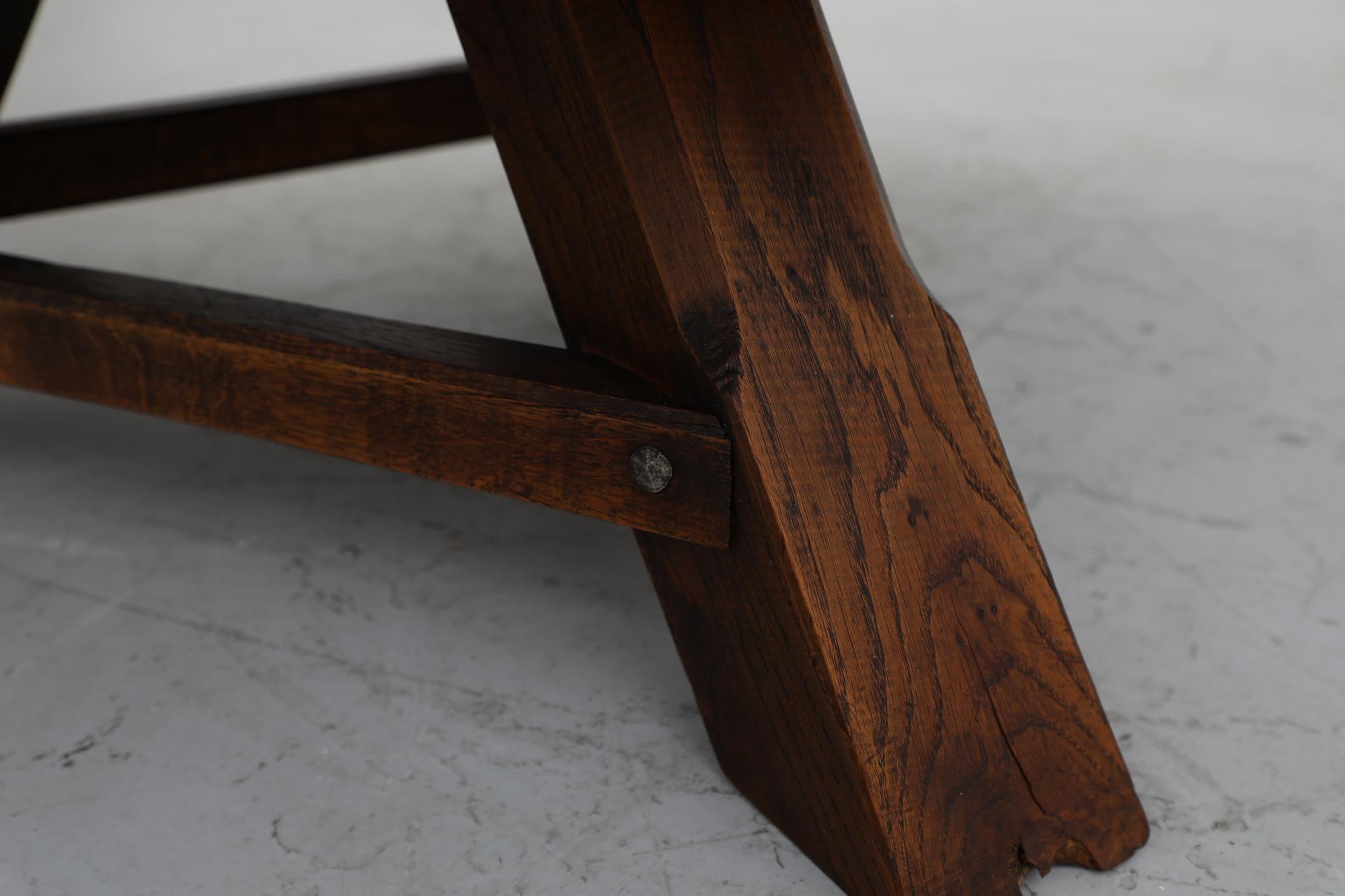 Brutalist Coffee Table with Faux Stone Top with Graphic Detail 7