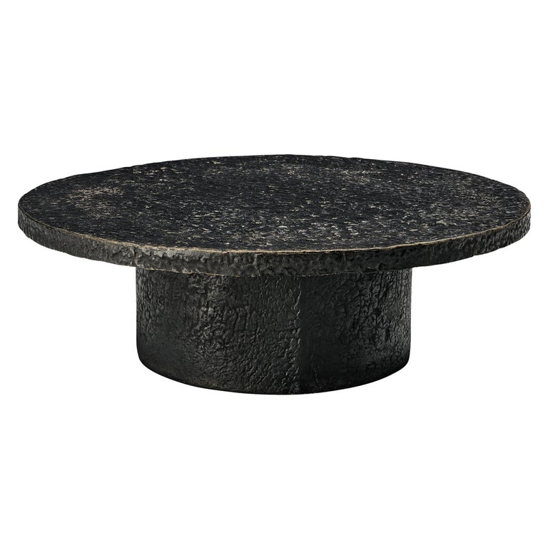 Brutalist Coffee Table With Stone Look, Coffee Table Stone Look