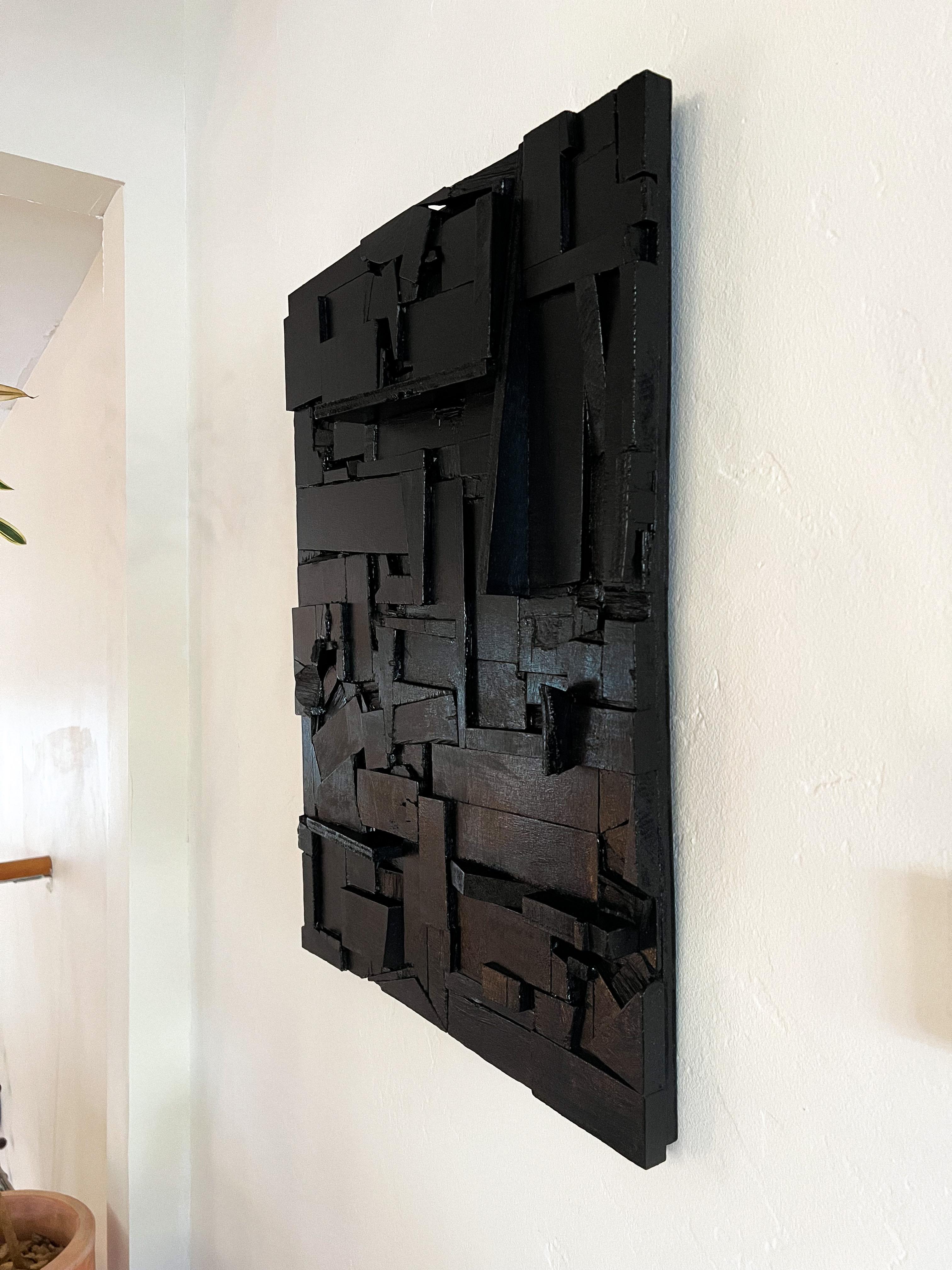 Brutalist Collage Wall Sculpture in the Style of Louise Nevelson in vendita 4