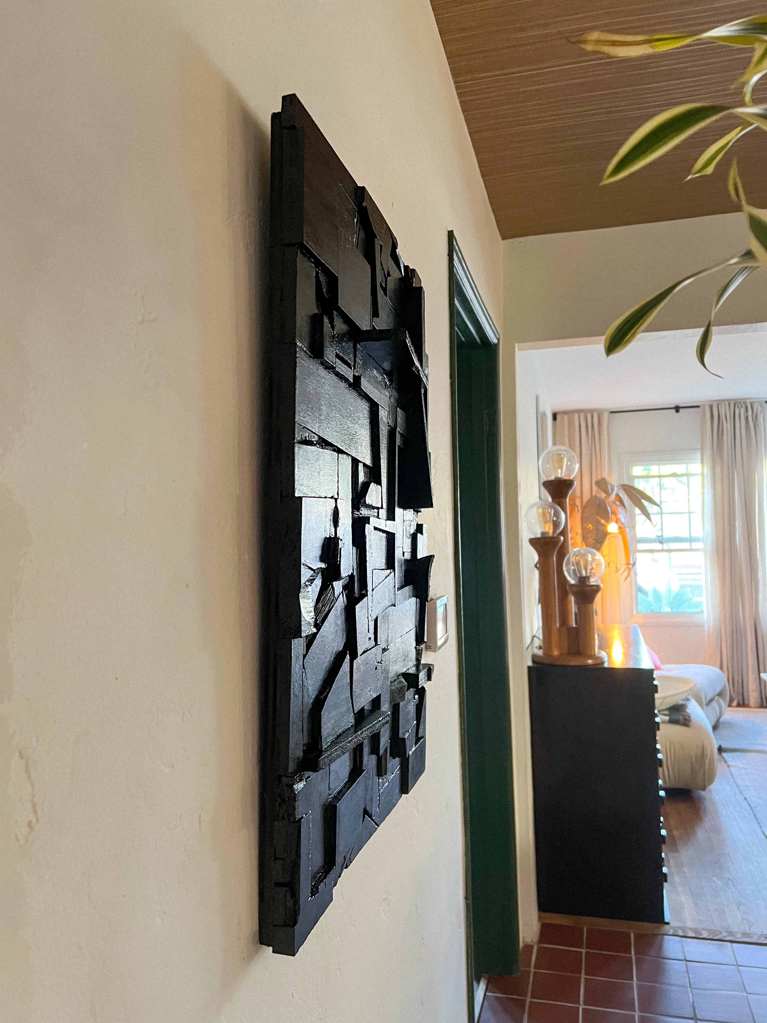 Brutalismo Brutalist Collage Wall Sculpture in the Style of Louise Nevelson in vendita