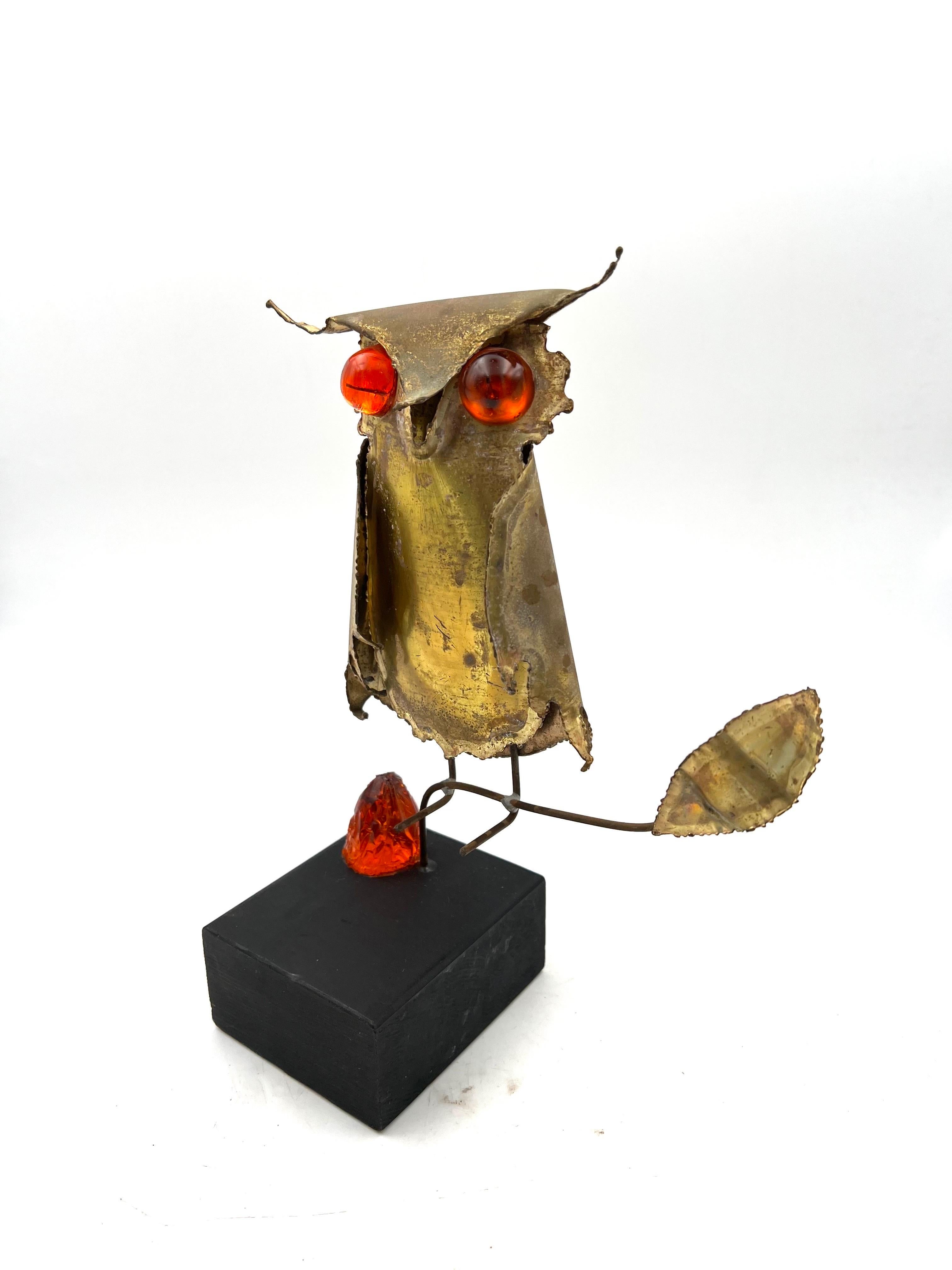 20th Century Brutalist Collectible Owl Sculpture Attributed to Curtis Jere