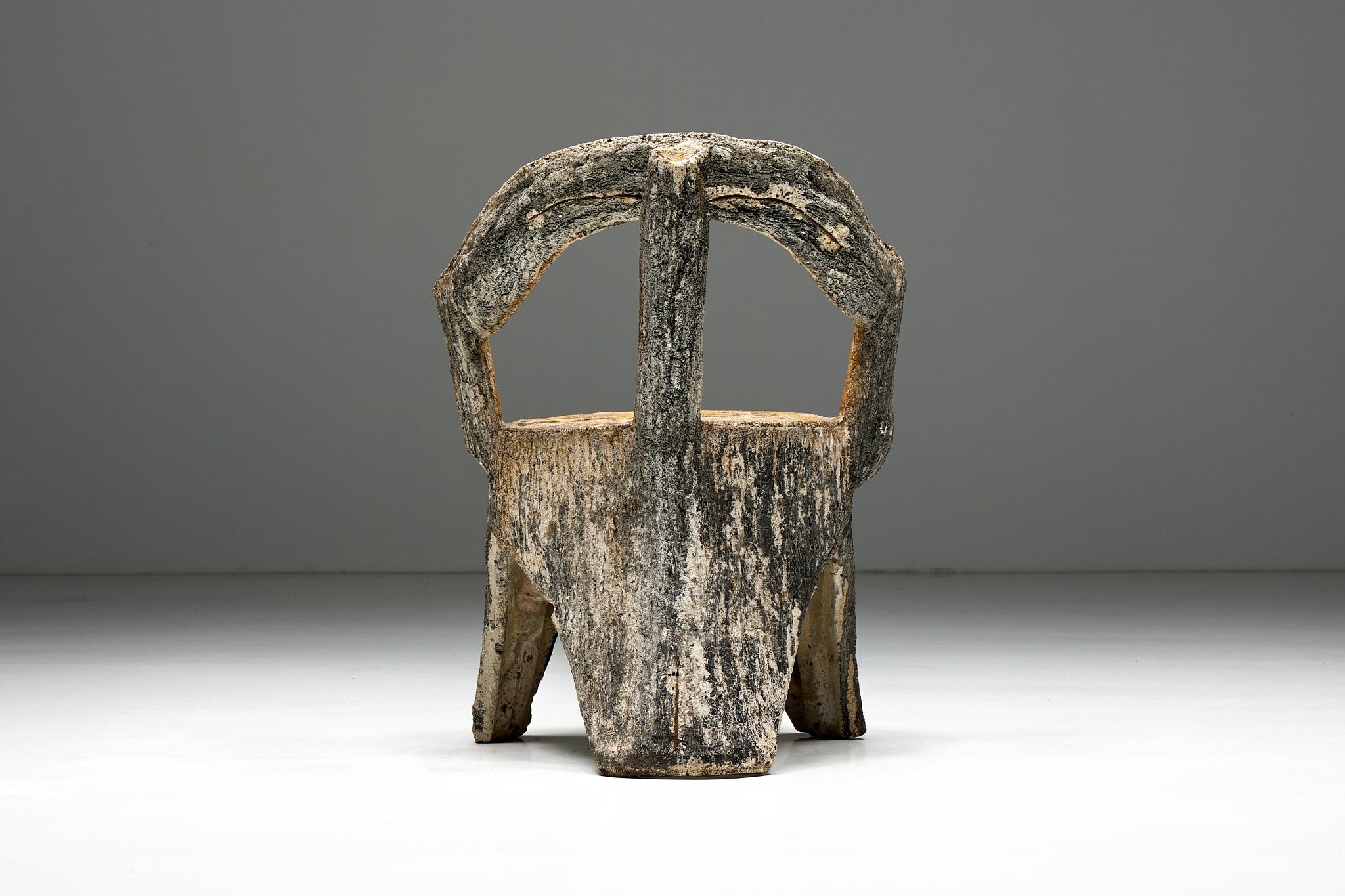 French Brutalist Concrete Armchair, France, 1970s For Sale