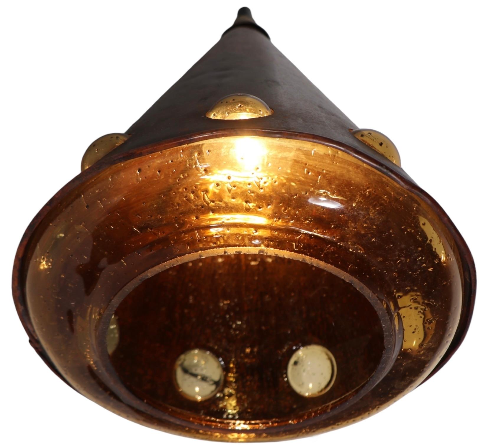 Brutalist Cone Form Pendant by Nanny Still - McKinney for Raak c 1960's 5