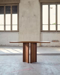 Brutalist Console in Solid Walnut Wood - Aperta by Mokko
