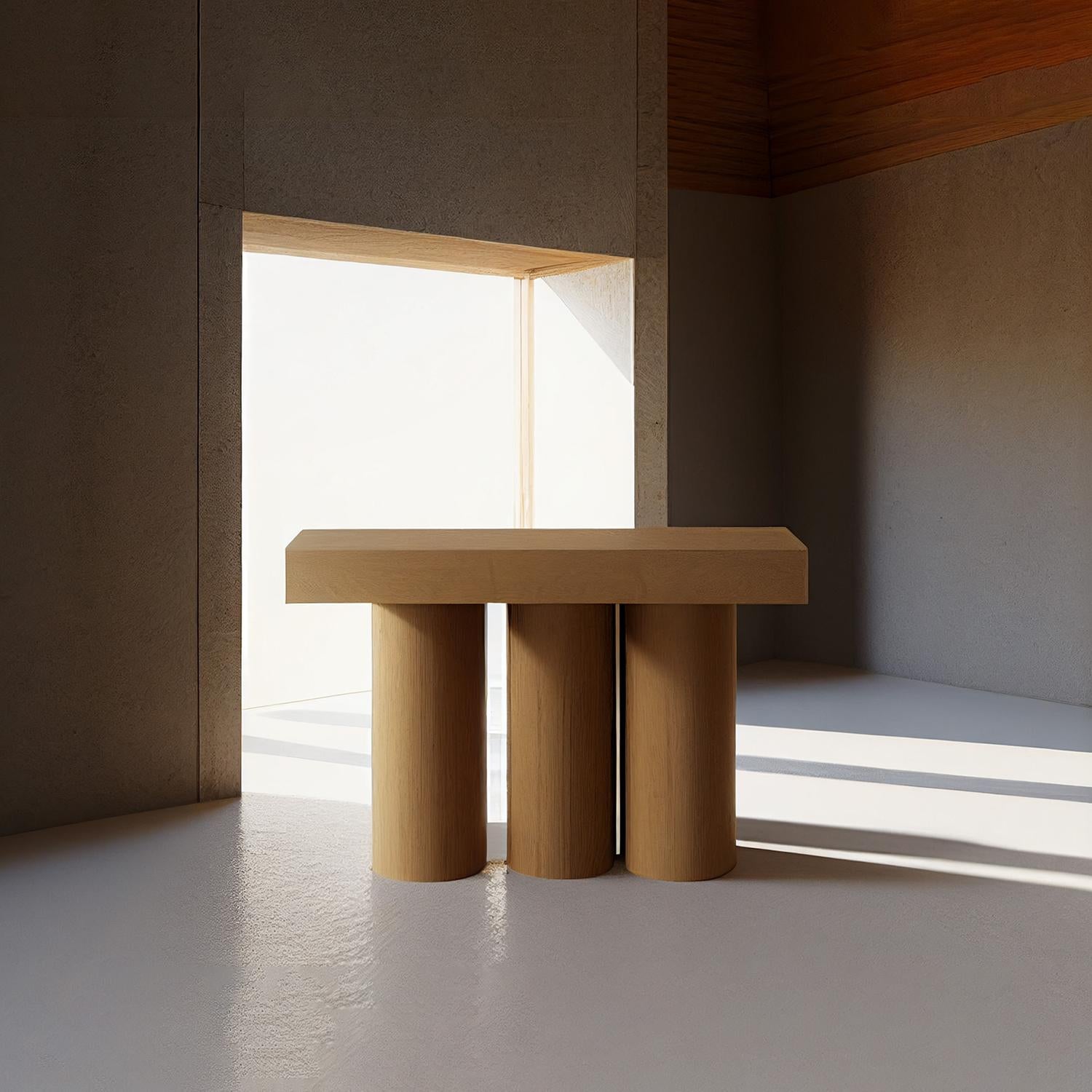 XXIe siècle et contemporain Table console brutaliste en placage de Wood Wood noir, buffet Podio by NONO en vente