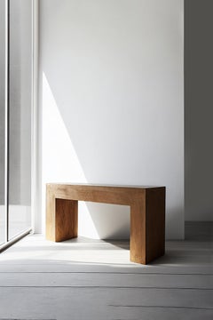 Brutalist Console Table, Minimal Old Wood Sideboard, Narrow Console Elefante