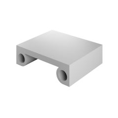 Brutalist Modern Rectangular Coffee Table in Light Grey Matte Lacquer
