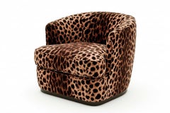 Silla Giratoria Brutalista Contemporánea Leopardo Ancla