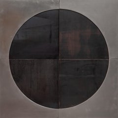 Brutalist Contrasting Black and Silver Wall Sculpture, 1960s Designed in Belgium