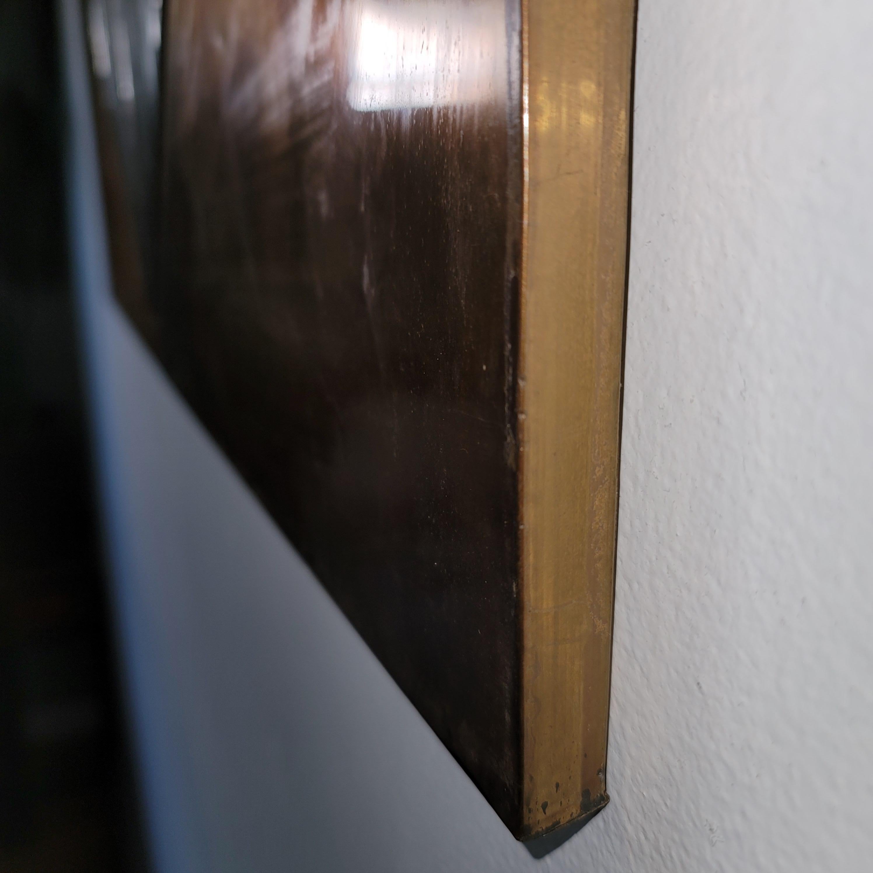 20th Century Brutalist Copper and Brass Metal Wall Sculpture Attributed to Paul Vanders