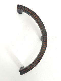 Brutalist Copper Bronze Push and Pull Front Door Handle 1960s