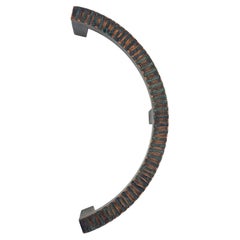 Brutalist Copper Bronze Push and Pull Front Door Handle 1960s