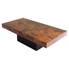 Brutalist Copper Coffee Table by Bernhard Rohne