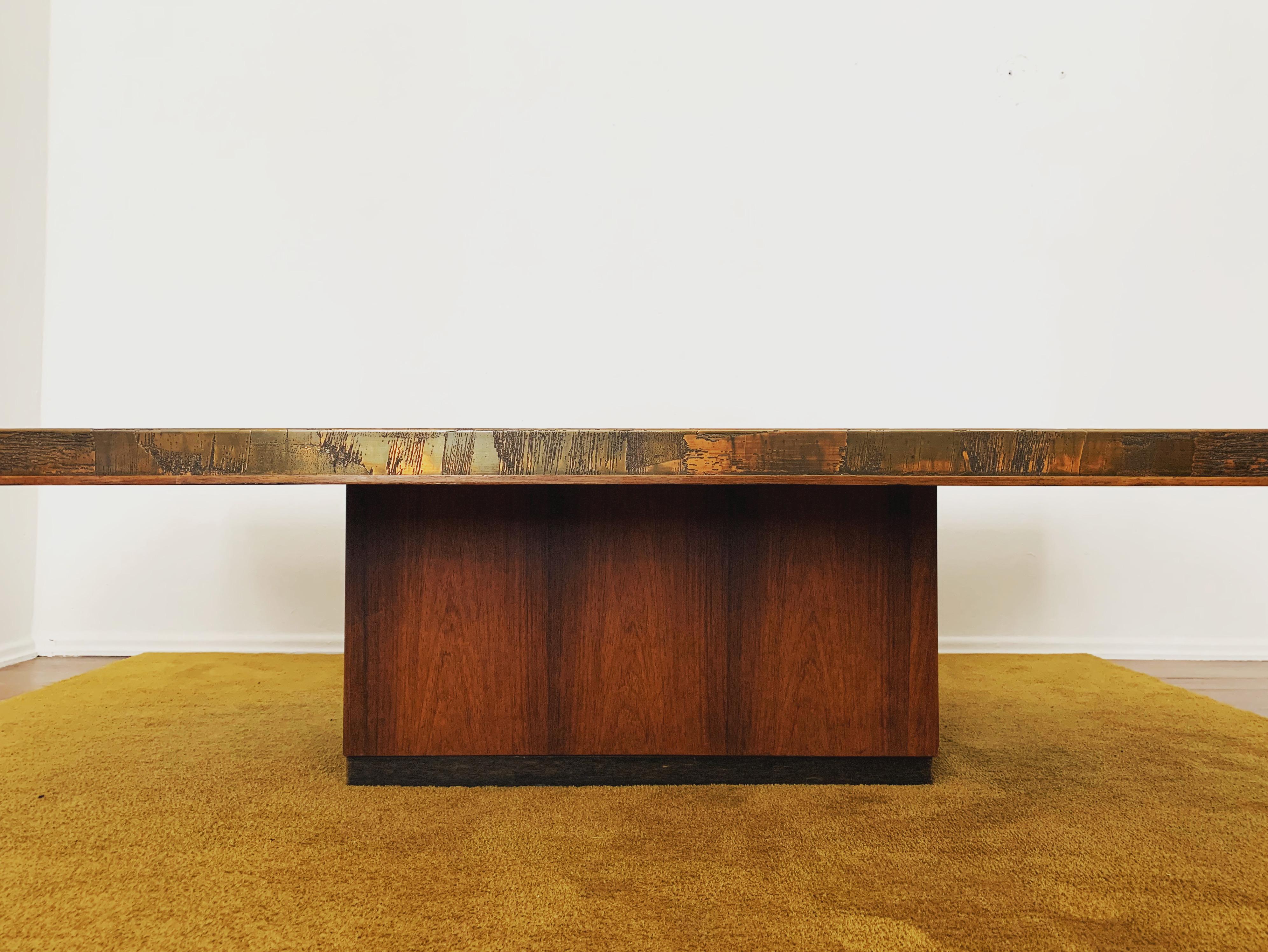 German Brutalist Copper Coffee Table by Heinz Lilienthal For Sale