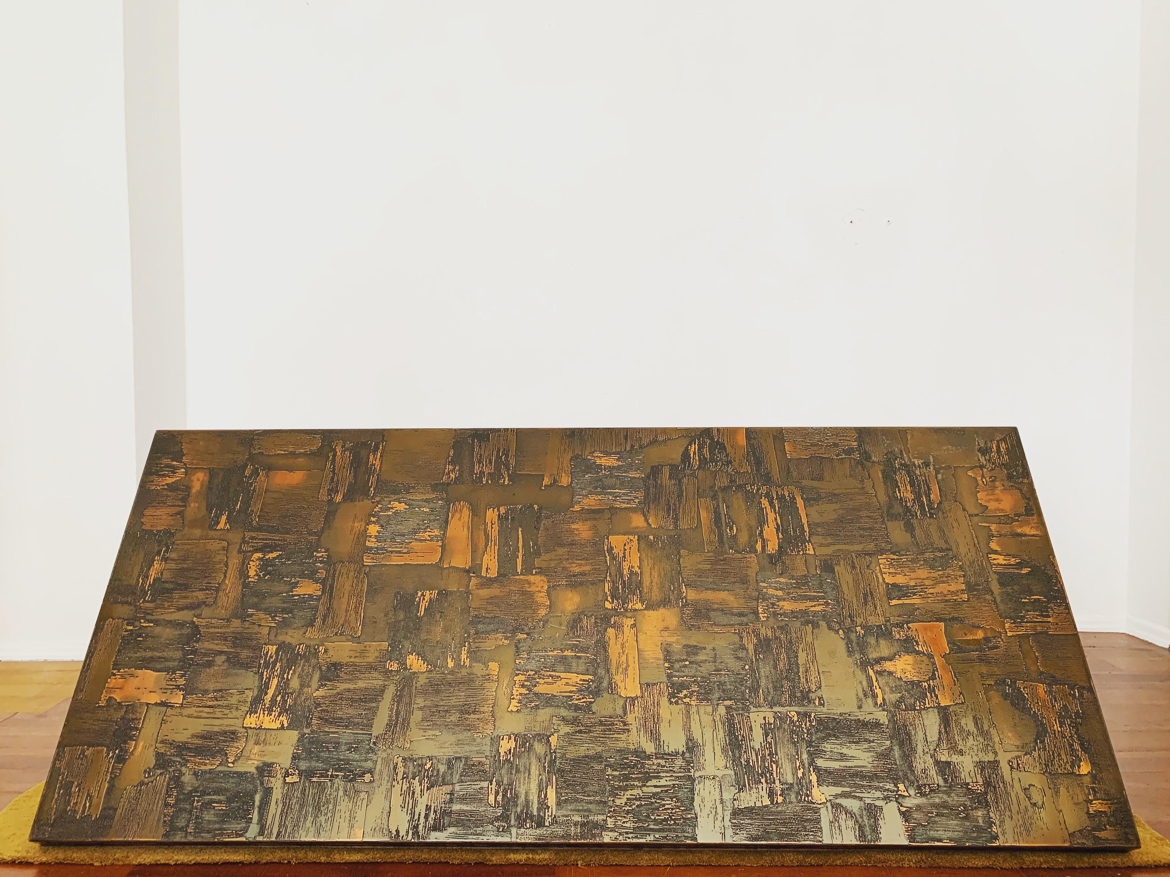 Late 20th Century Brutalist Copper Coffee Table by Heinz Lilienthal