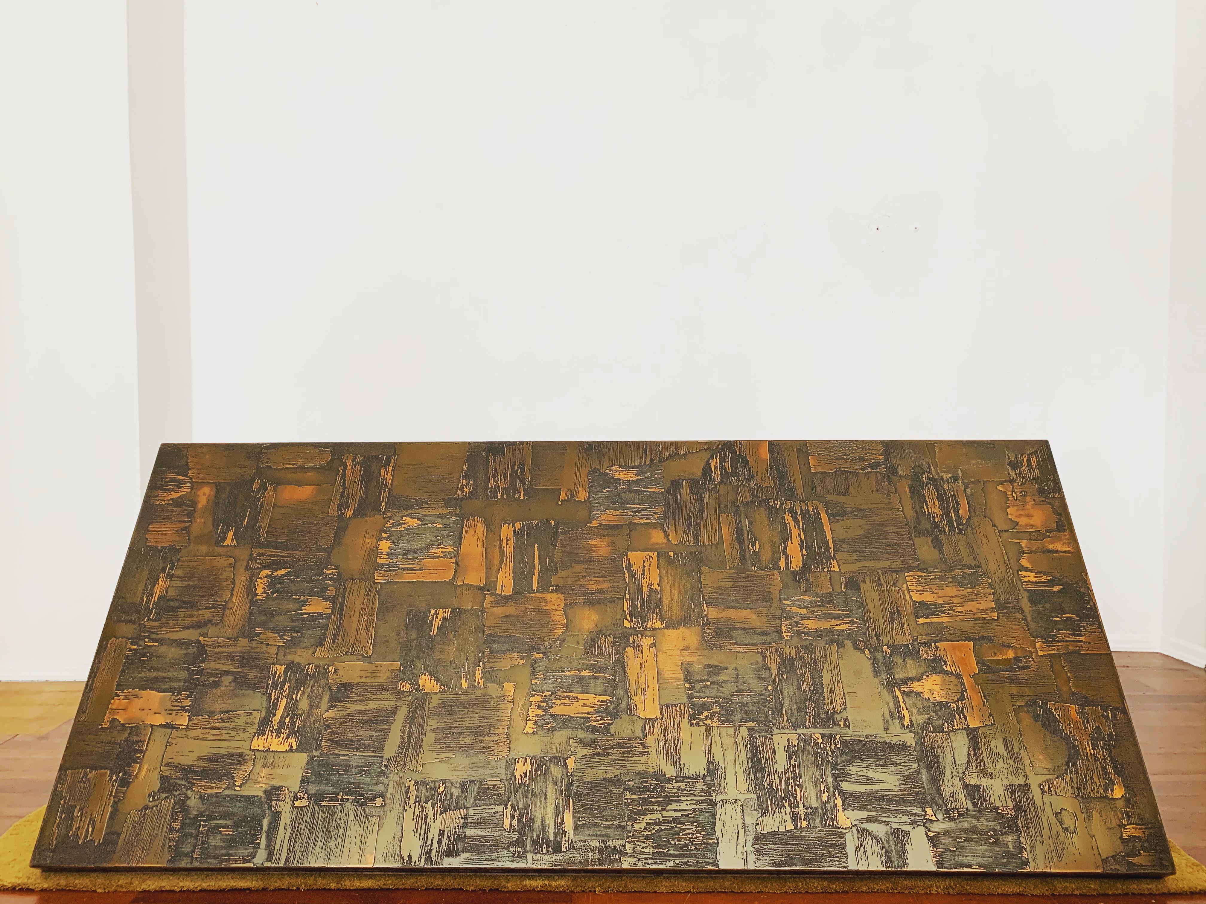 Brutalist Copper Coffee Table by Heinz Lilienthal For Sale 1