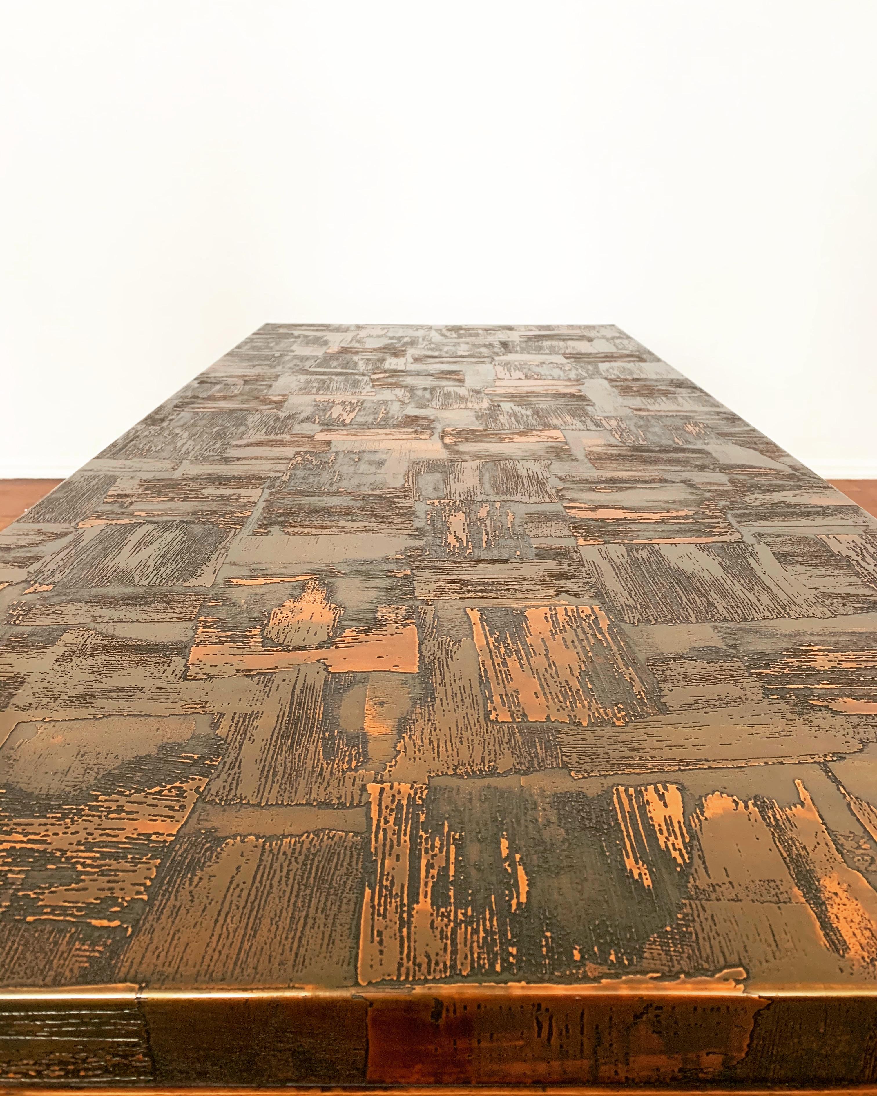 Brutalist Copper Coffee Table by Heinz Lilienthal 2