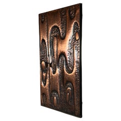 Brutalist copper door