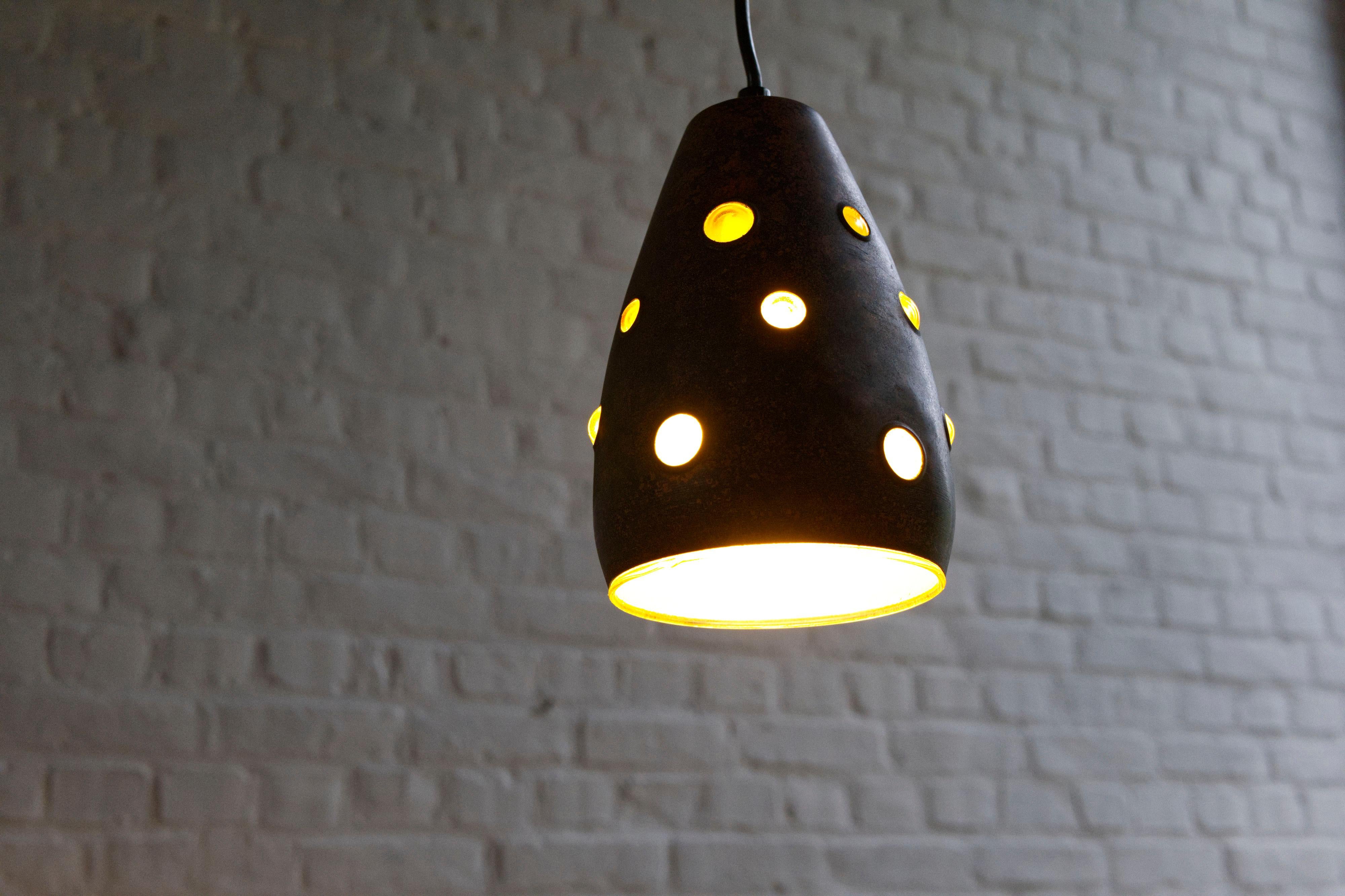 Brutalist Copper Pendant Lamp by Peill & Putzler, Germany, 1960s For Sale 6