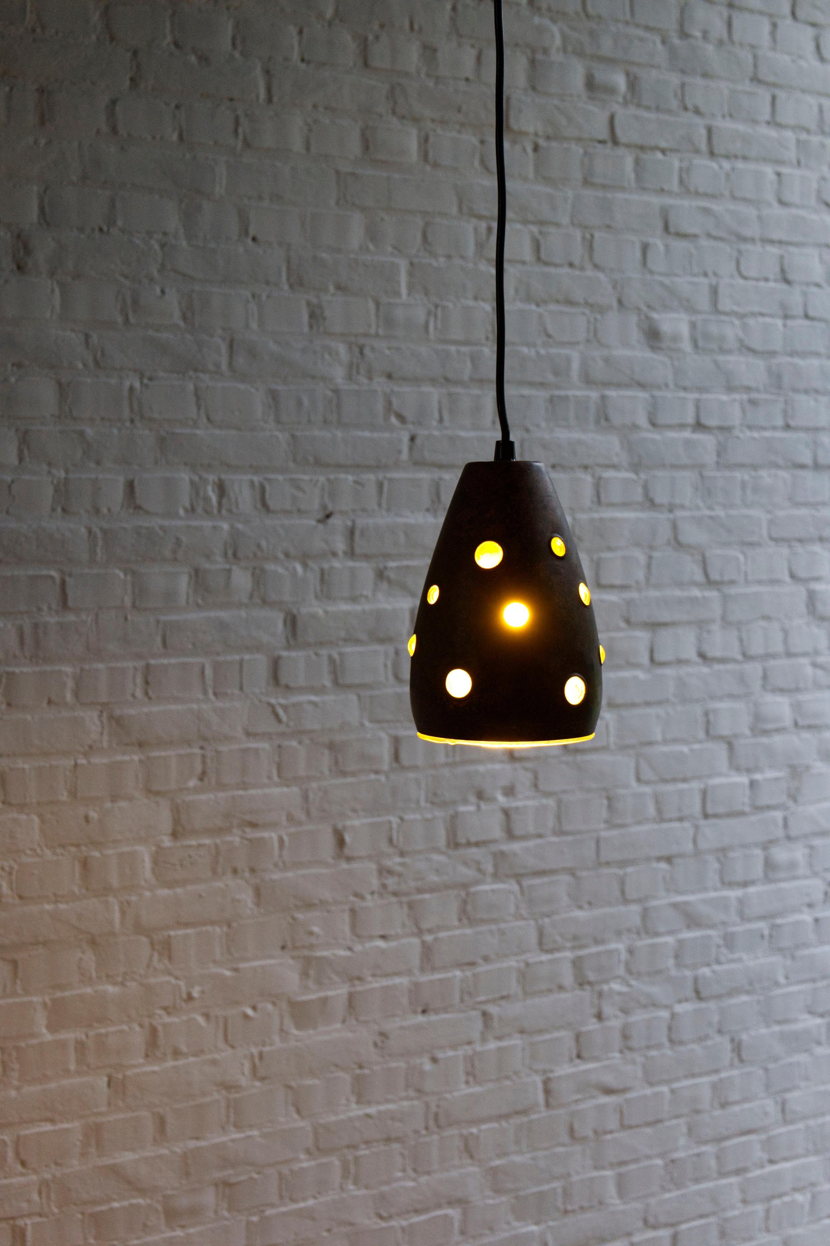 Brutalist Copper Pendant Lamp by Peill & Putzler, Germany, 1960s For Sale 5