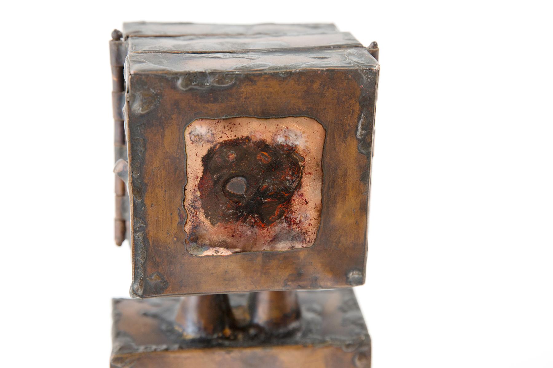American David Laughlin Brutalist Copper Sculpture 