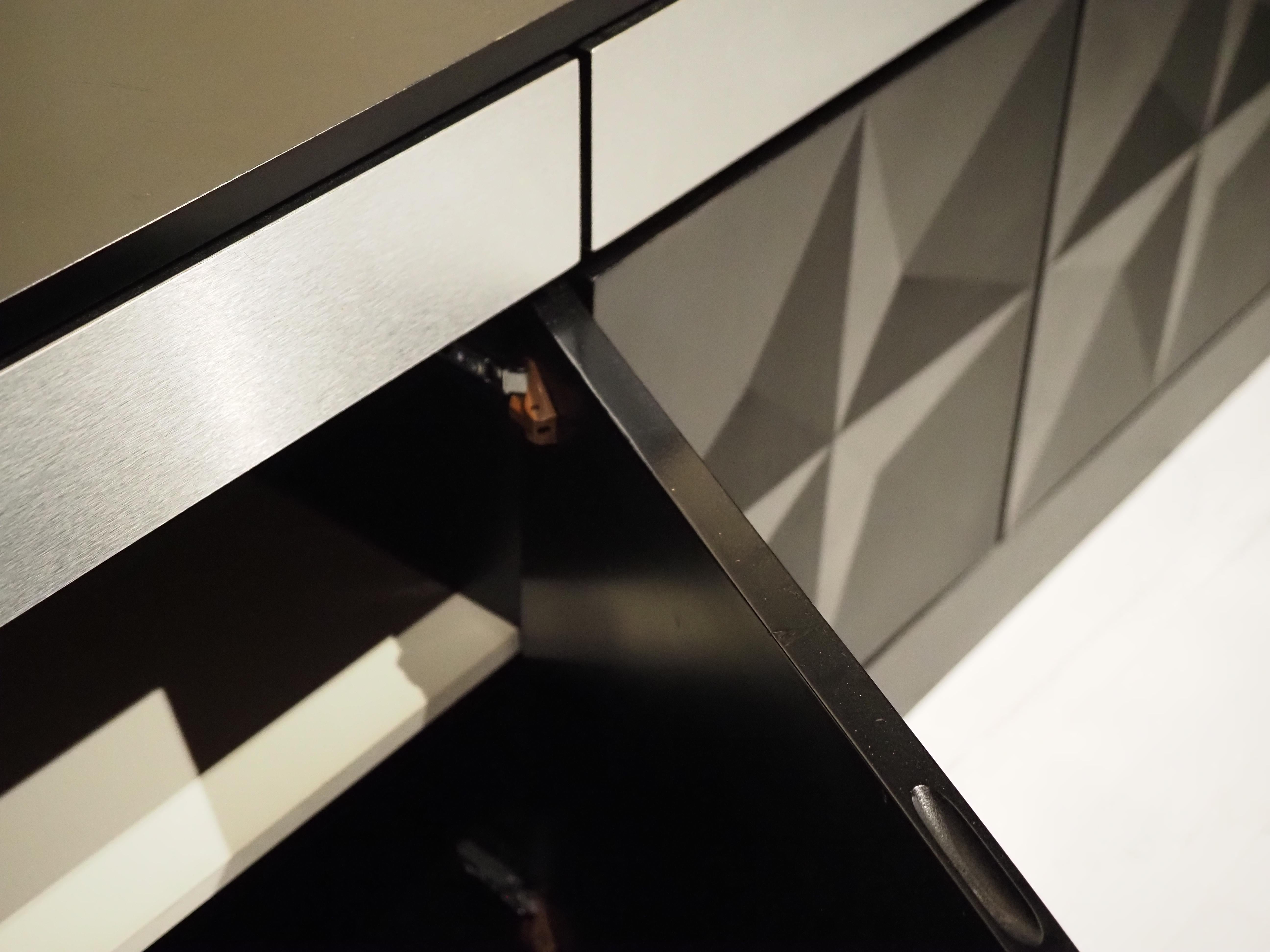 Brutalist credenza by Jean Batenburg for MI 1970 For Sale 4