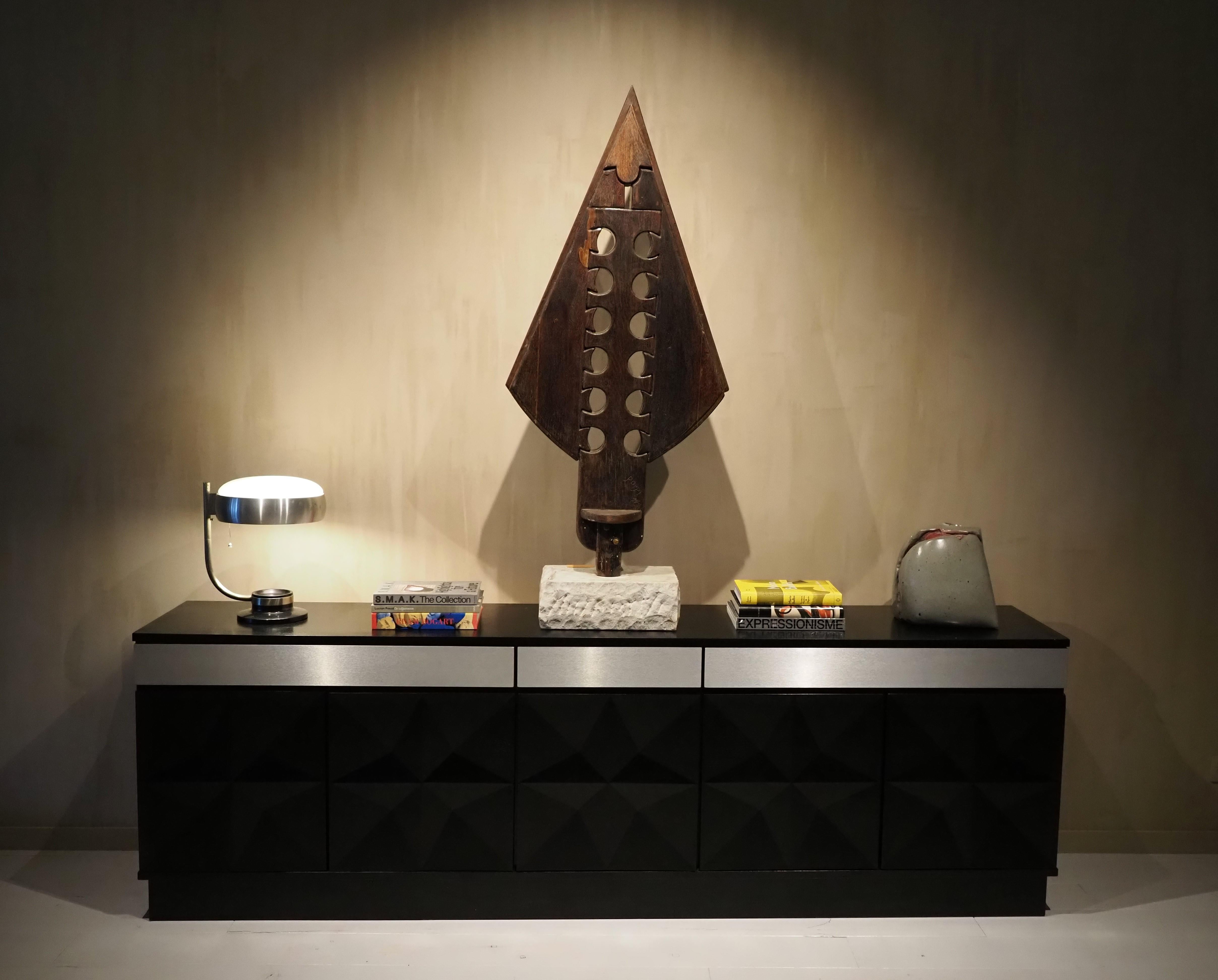 Brutalist credenza by Jean Batenburg for MI 1970, Belgium