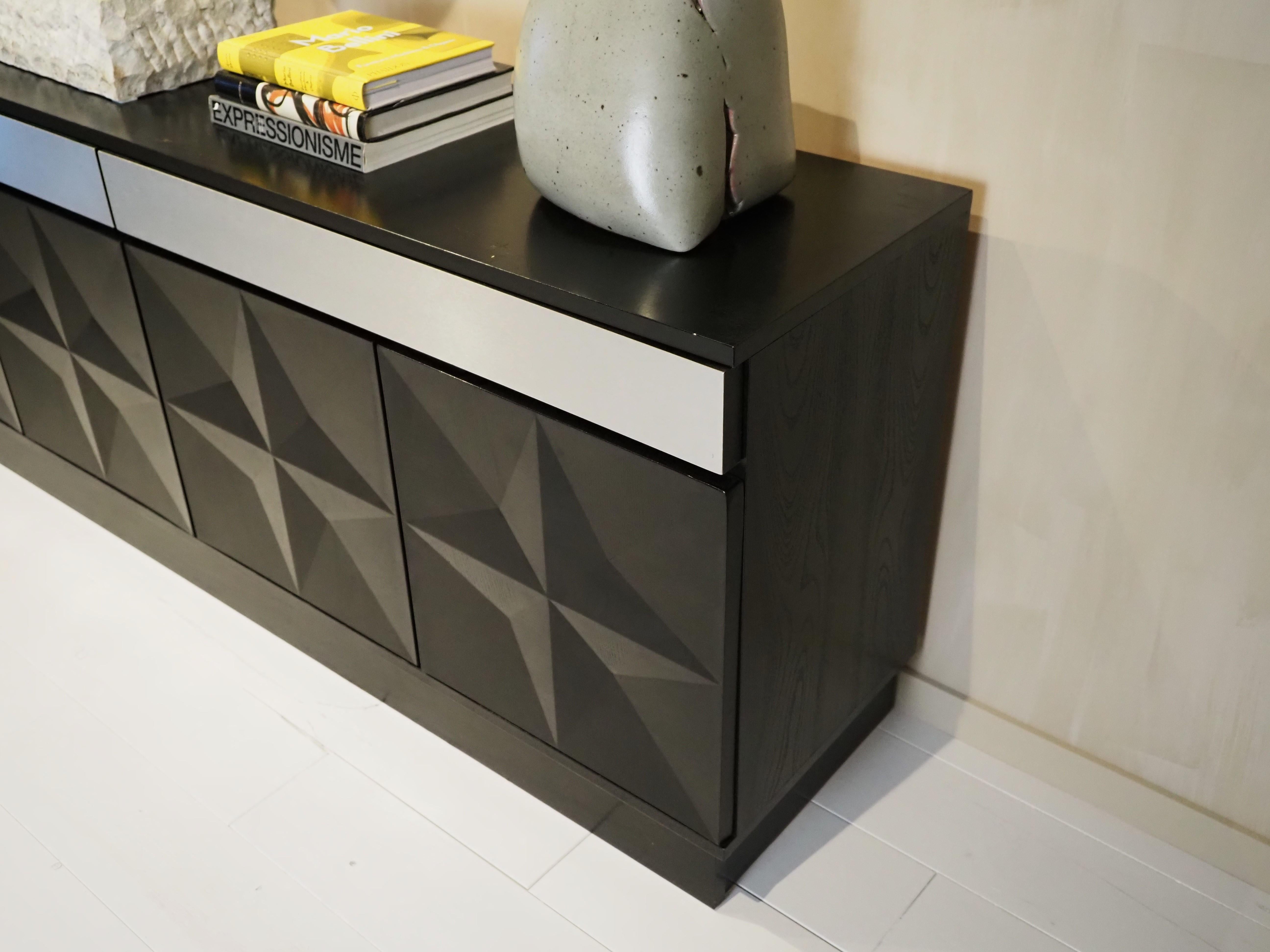 Late 20th Century Brutalist credenza by Jean Batenburg for MI 1970 For Sale