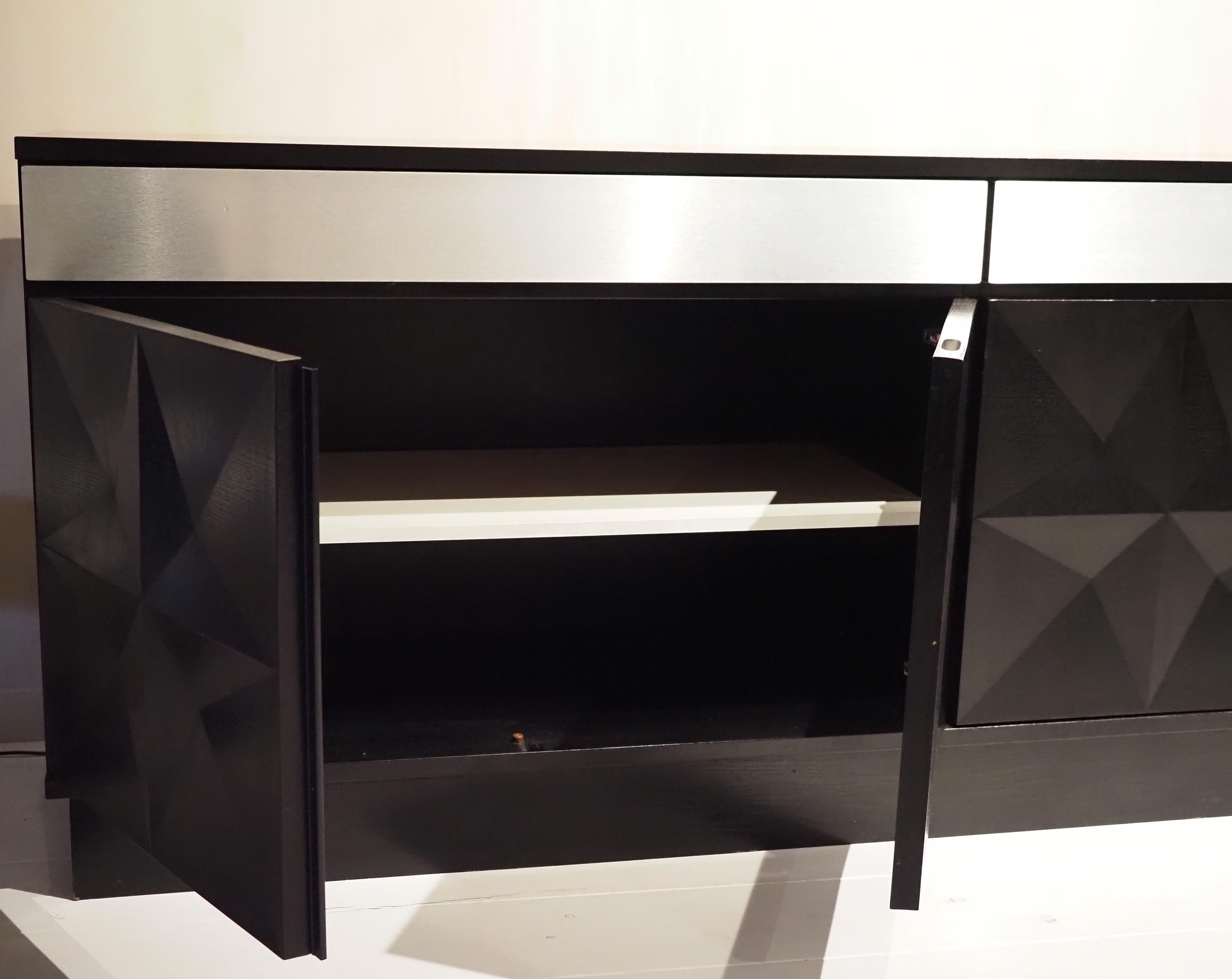 Brutalist credenza by Jean Batenburg for MI 1970 For Sale 3