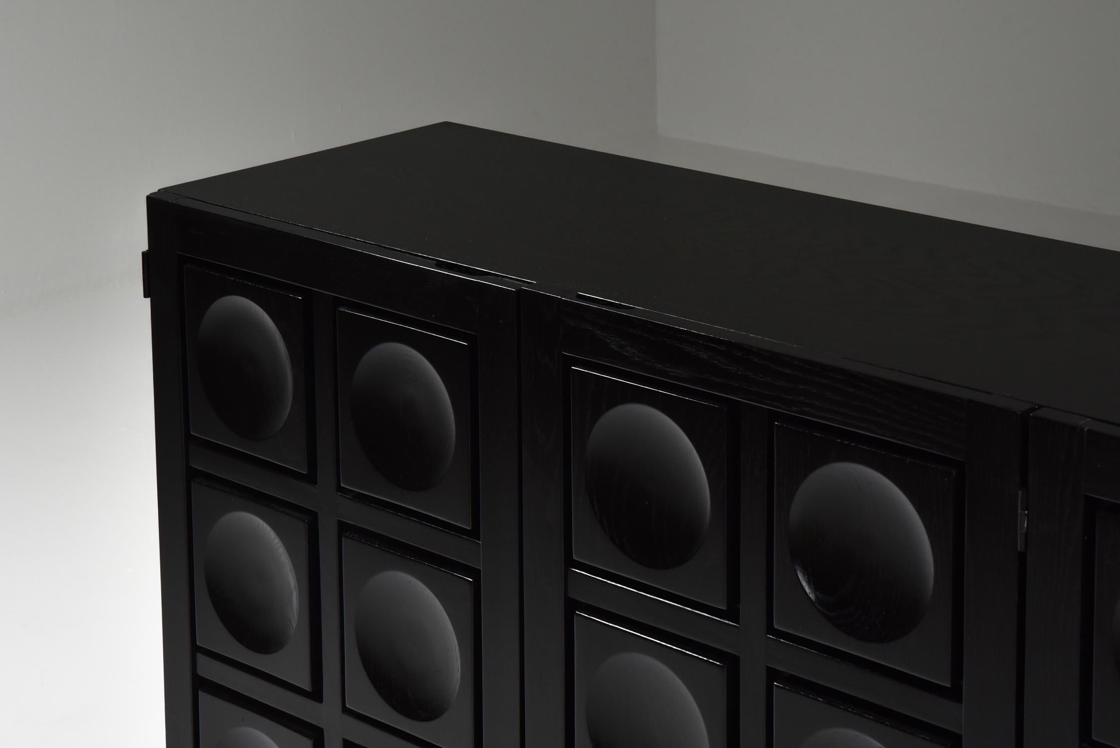 Brutalist Credenza in Black Stained Oak 3