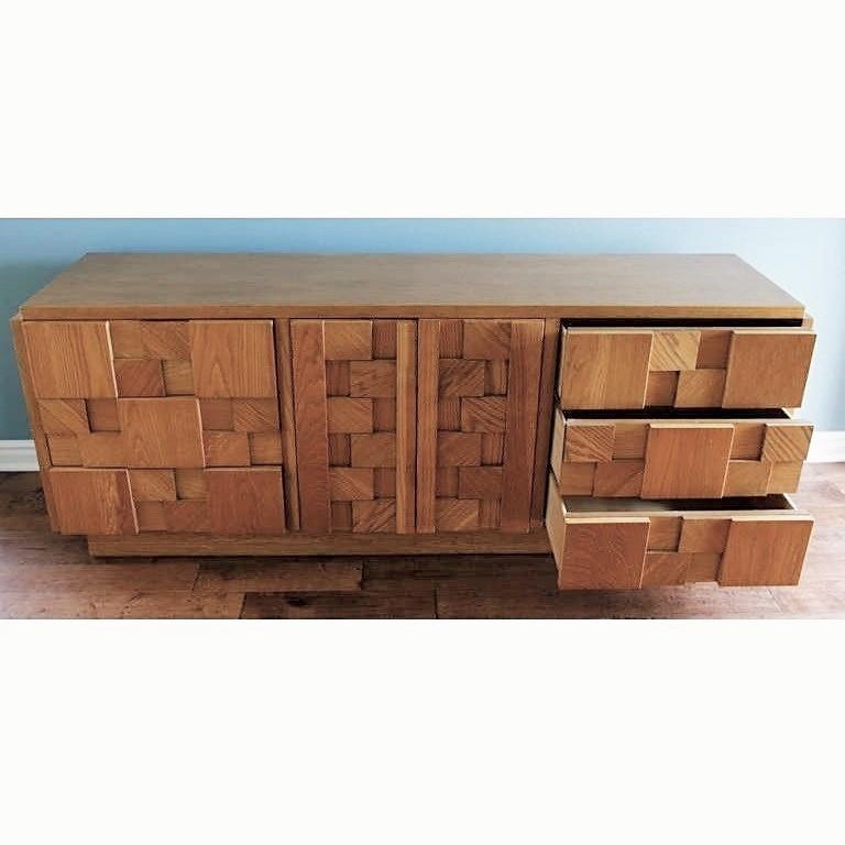 natural wood credenza