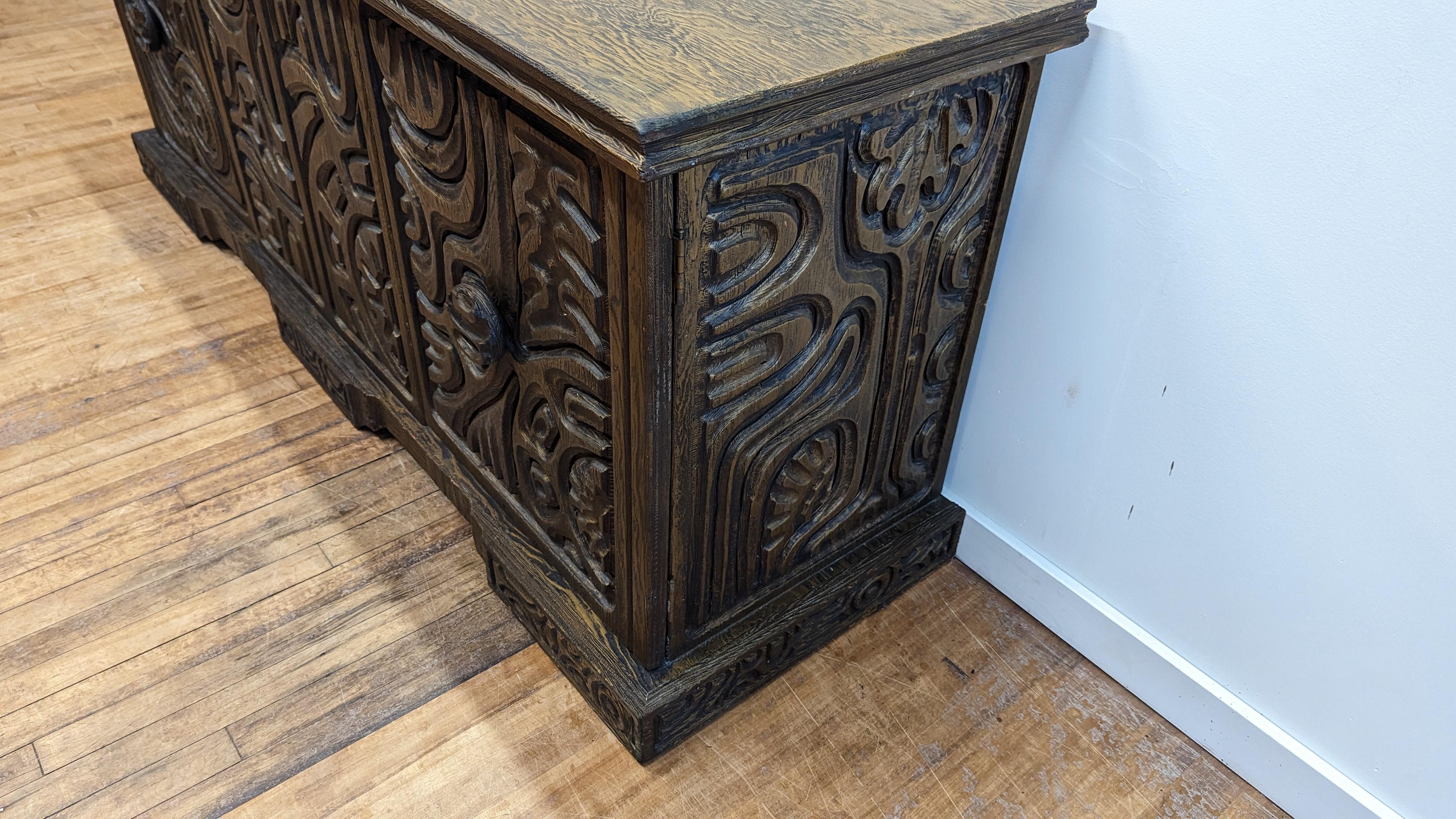 Pine Brutalist Credenza Sideboard William Westenhaver Witco