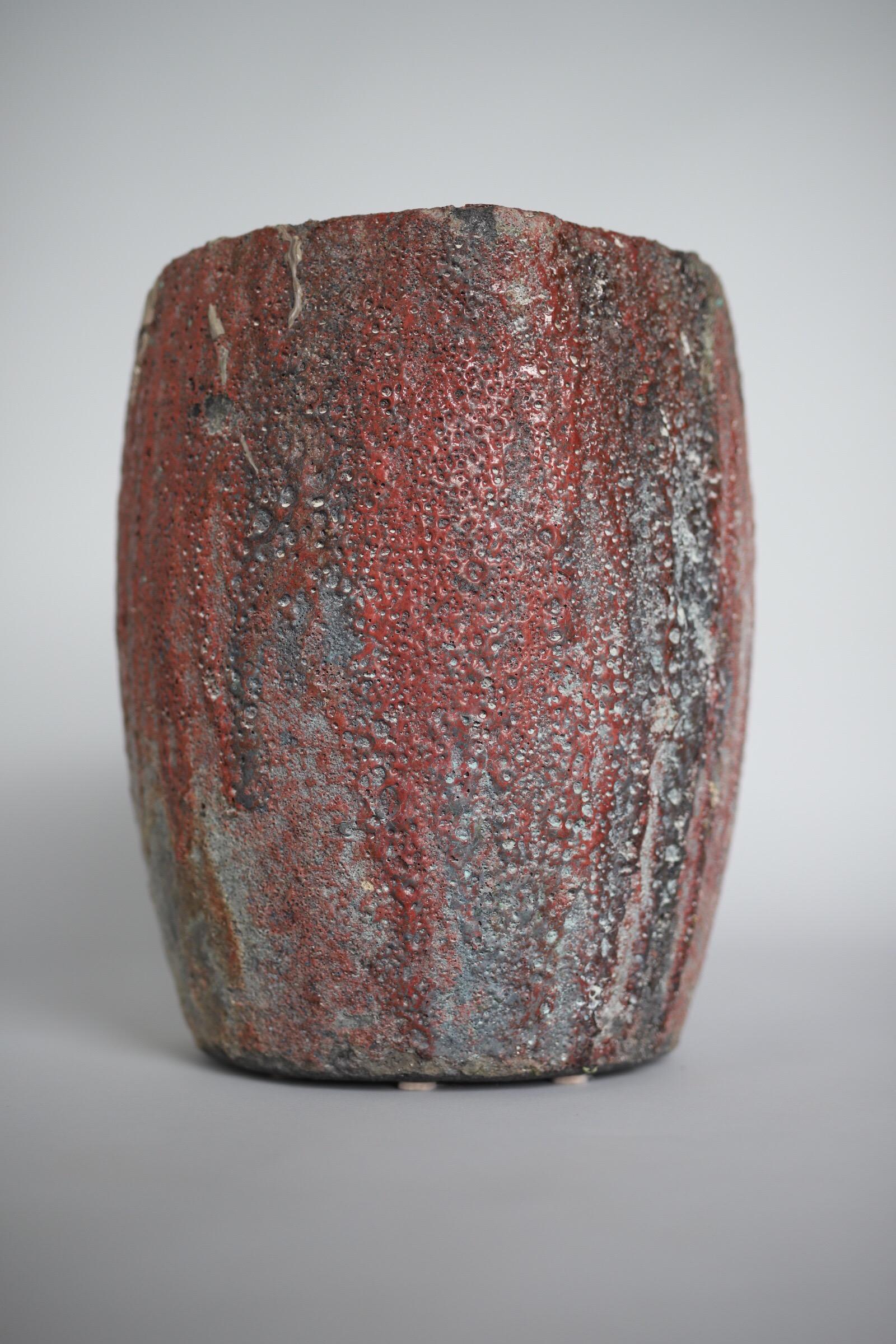 Stone Brutalist Crucible Pot Planter Vessel 
