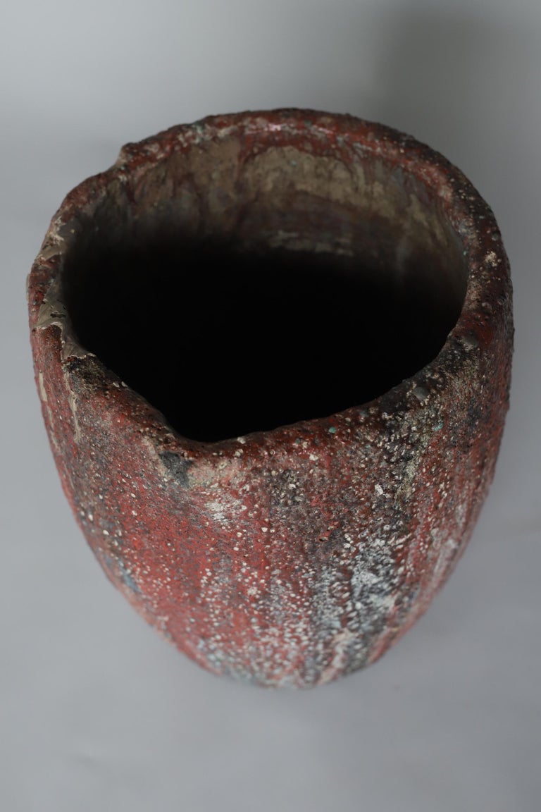 Brutalist Crucible Pot Planter For Sale at 1stdibs