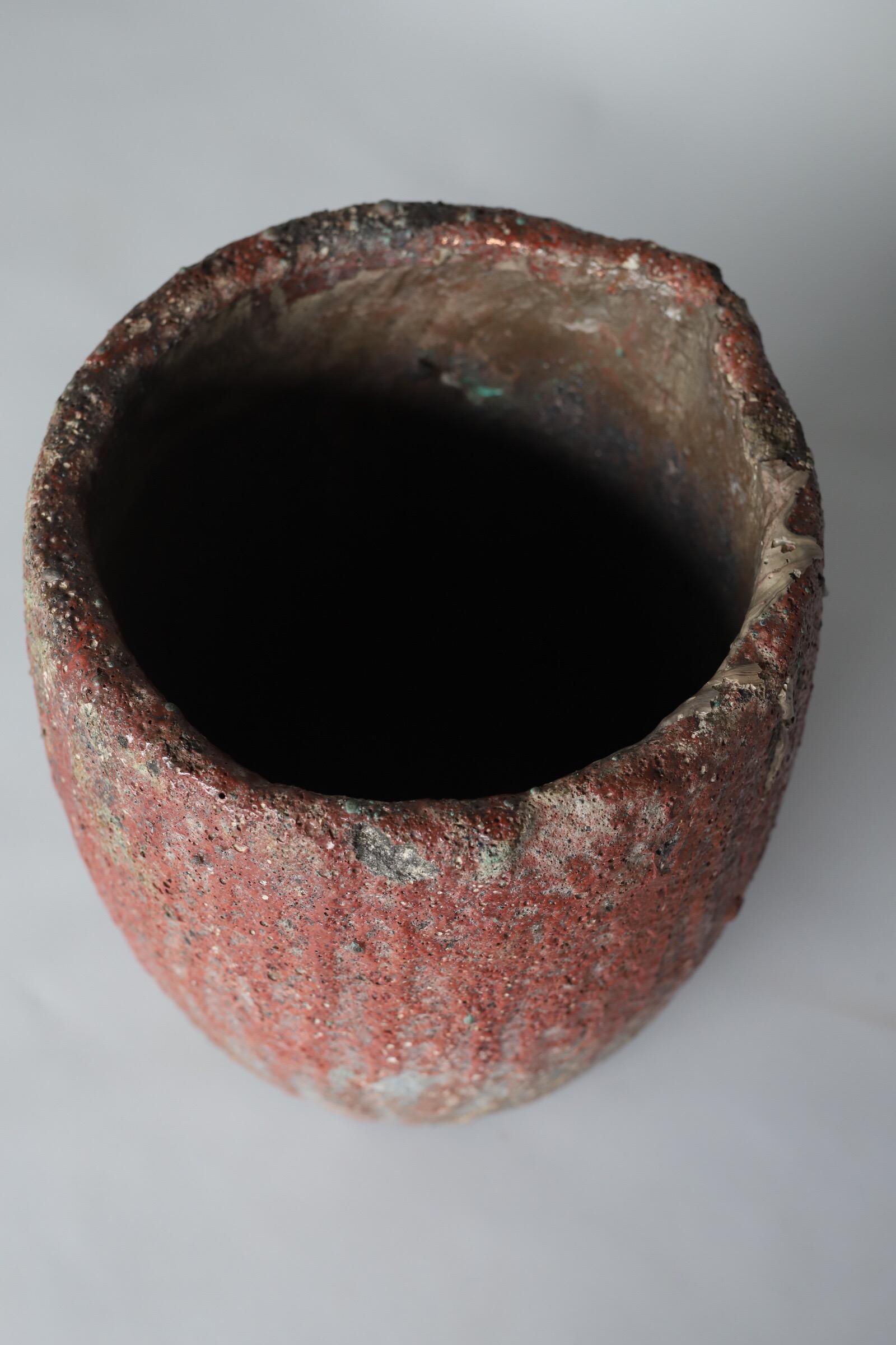 Mid-Century Modern Brutalist Crucible Pot Planter Vessel 