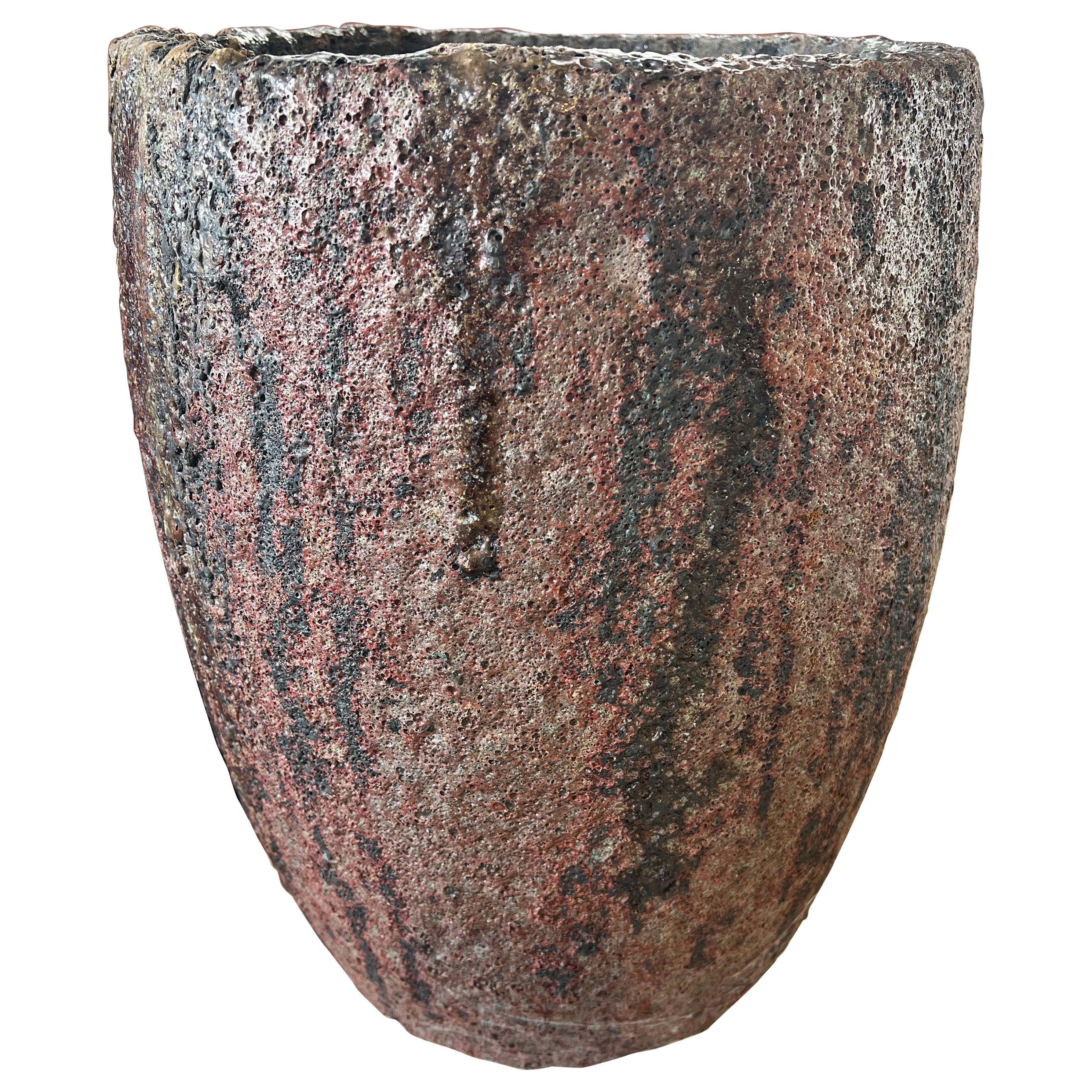 Brutalist Crucible Pot Planter For Sale