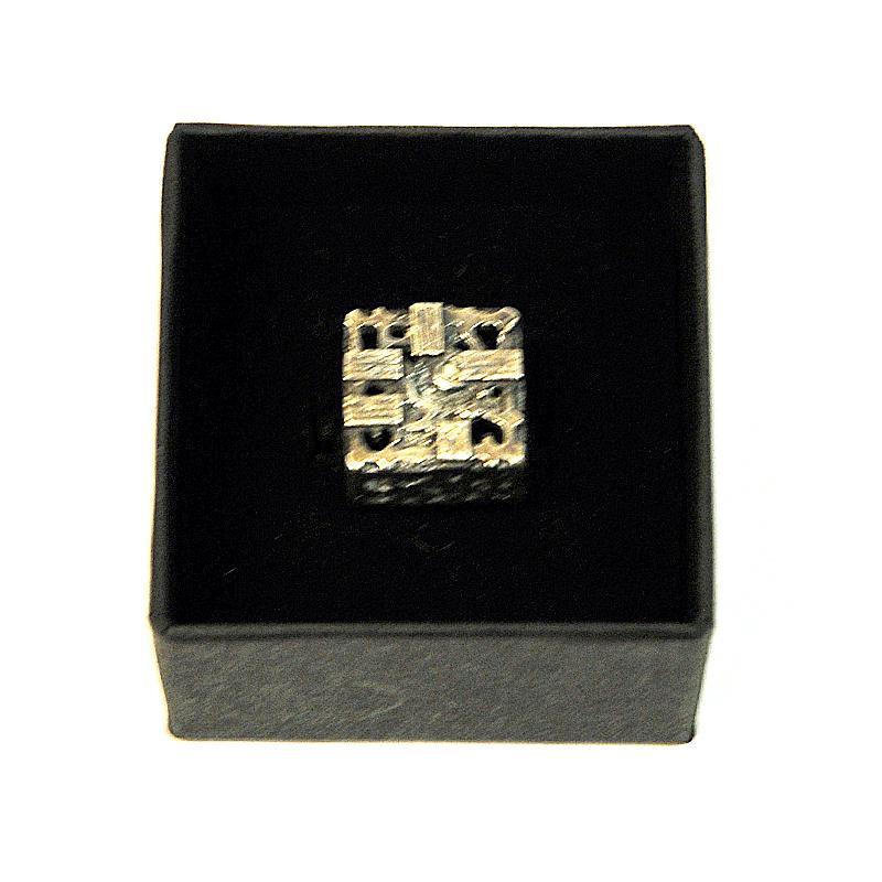 Brutalist Cube Silver Ring by Martti Viikinniemi, Finland, 1970 2