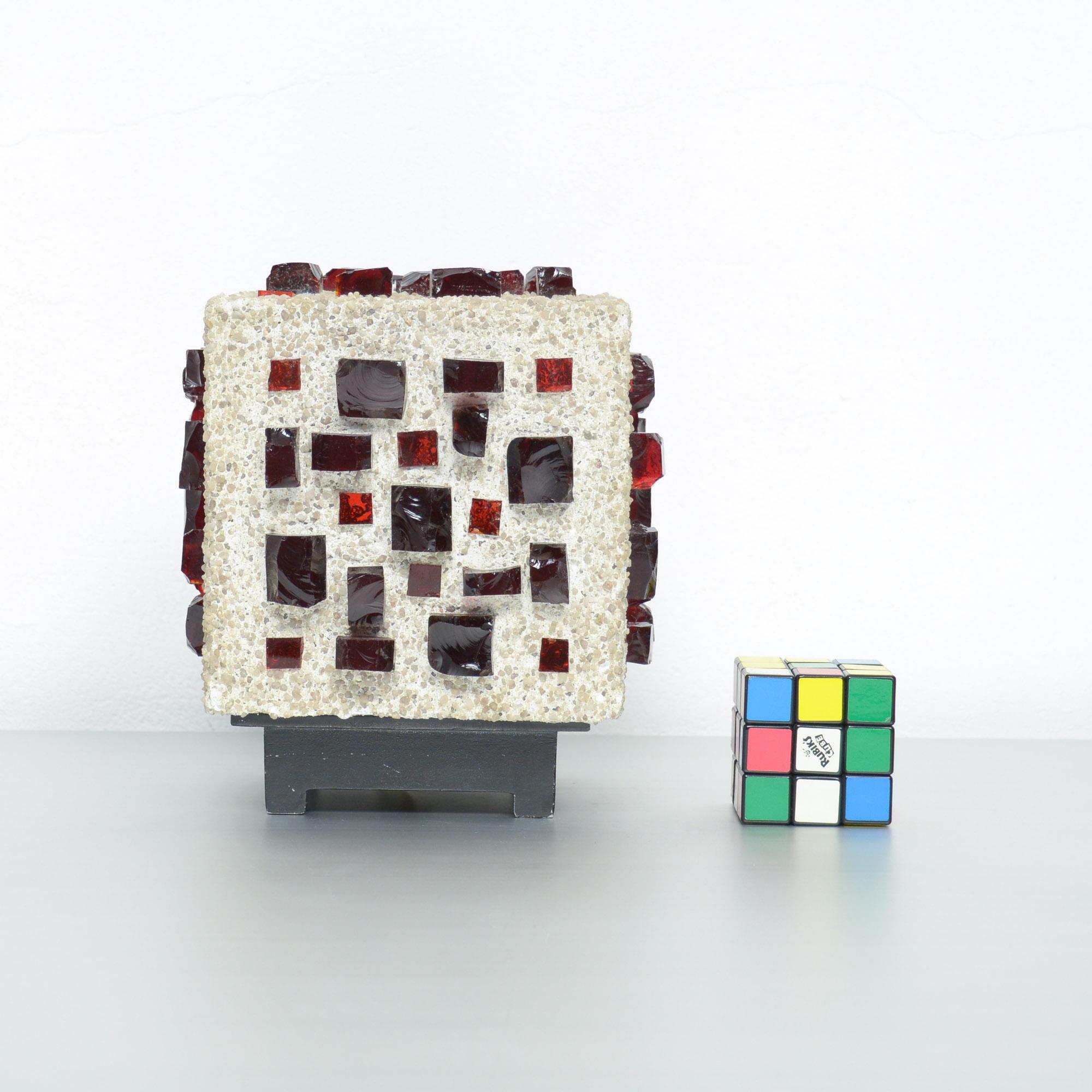 Brutalist Cube Table Lamp of the 1960s 6