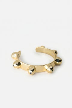 Brutalist Cuff Bracelet Chakra Diamond Sapphire Emerald Gold Plated