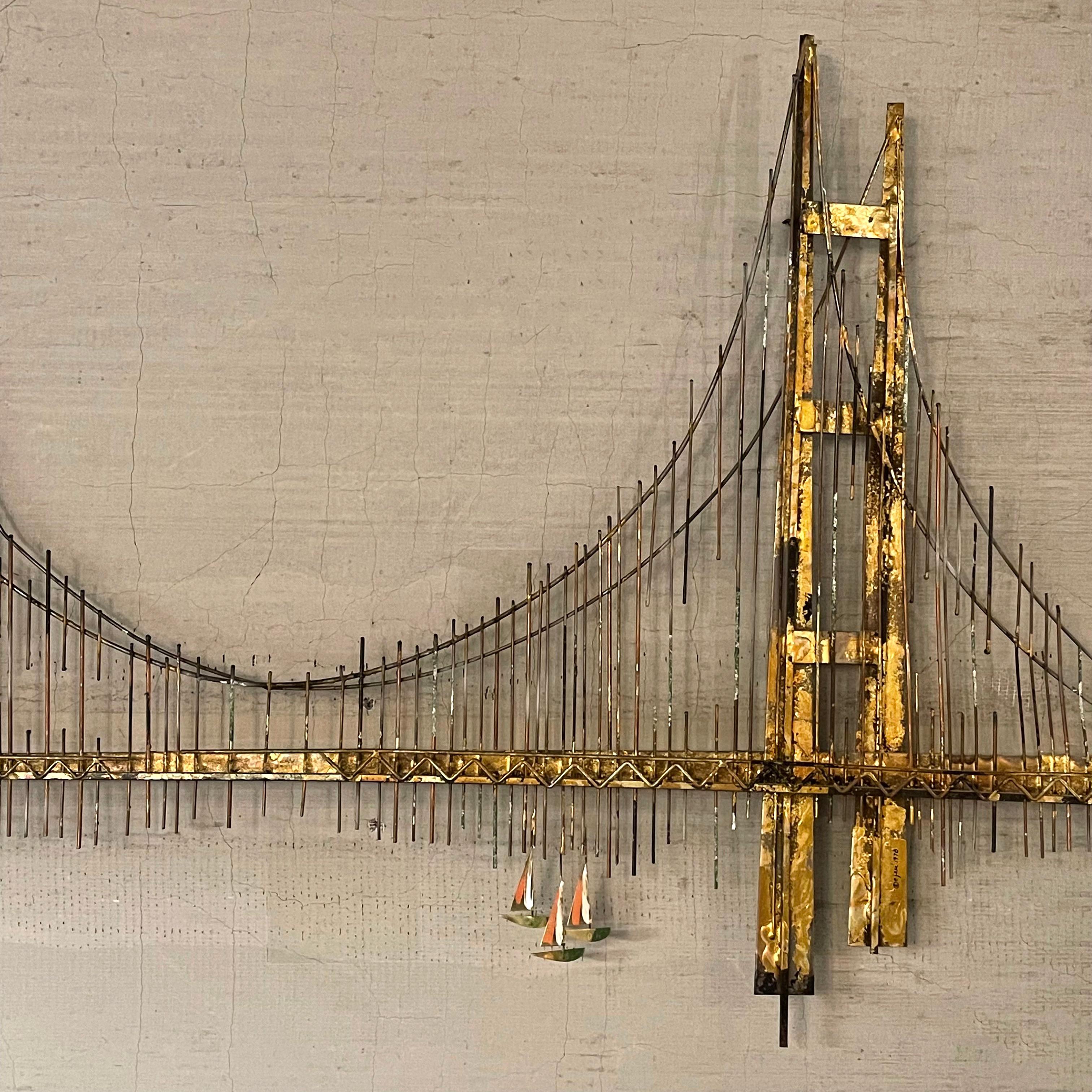 American Brutalist Curtis Jere Golden Gate Bridge Wall Sculpture