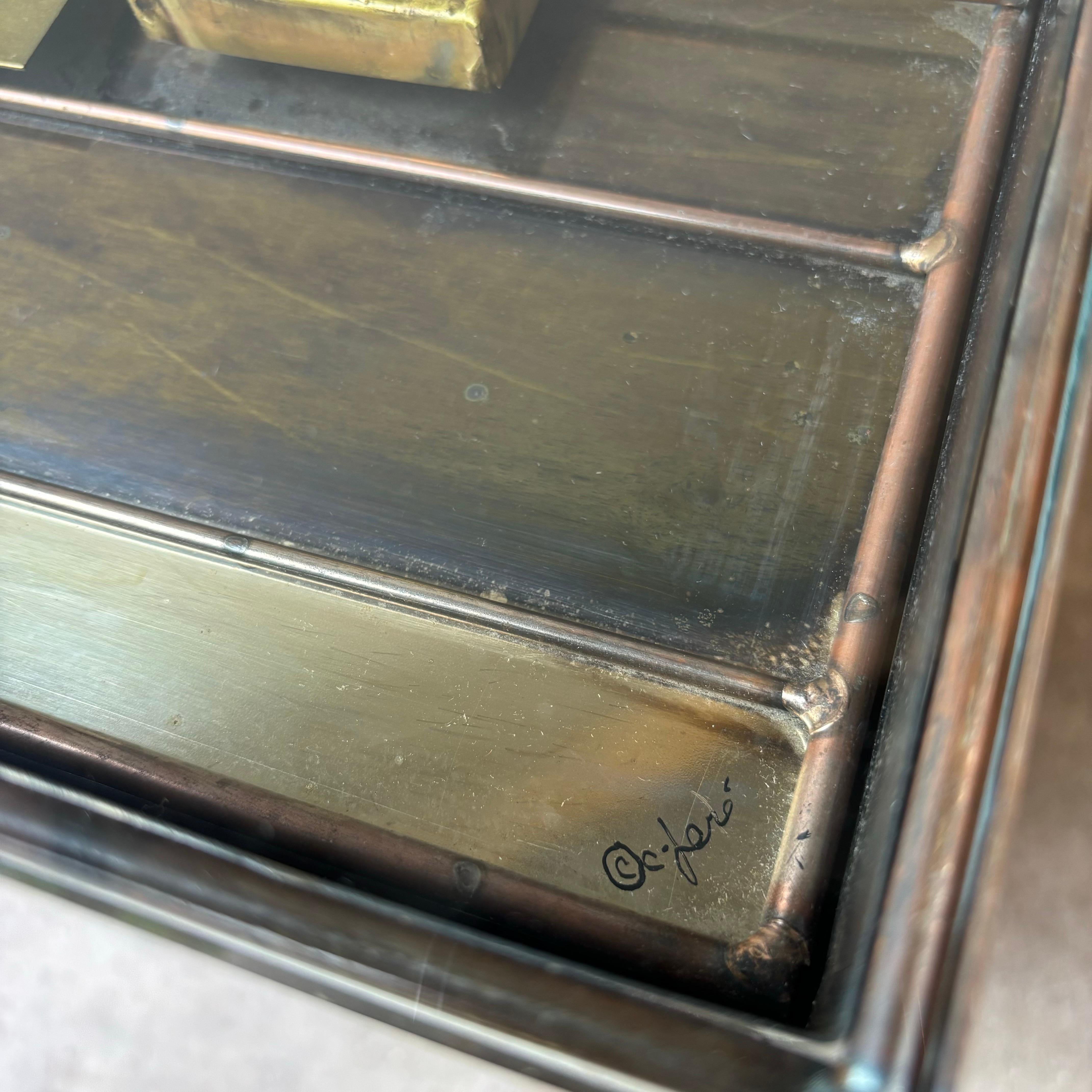 Fin du 20e siècle Table basse sculpturale Curtis Jere, 1970 en vente