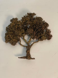Brutalist Curtis Jere Style Bronze Tree Wsll Sculpture