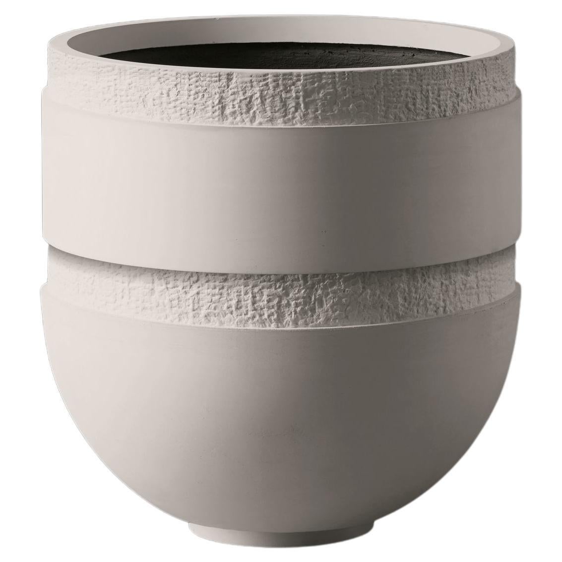 Brutalist cylindrical concrete urn planter, ORION II by Sirak (medium)