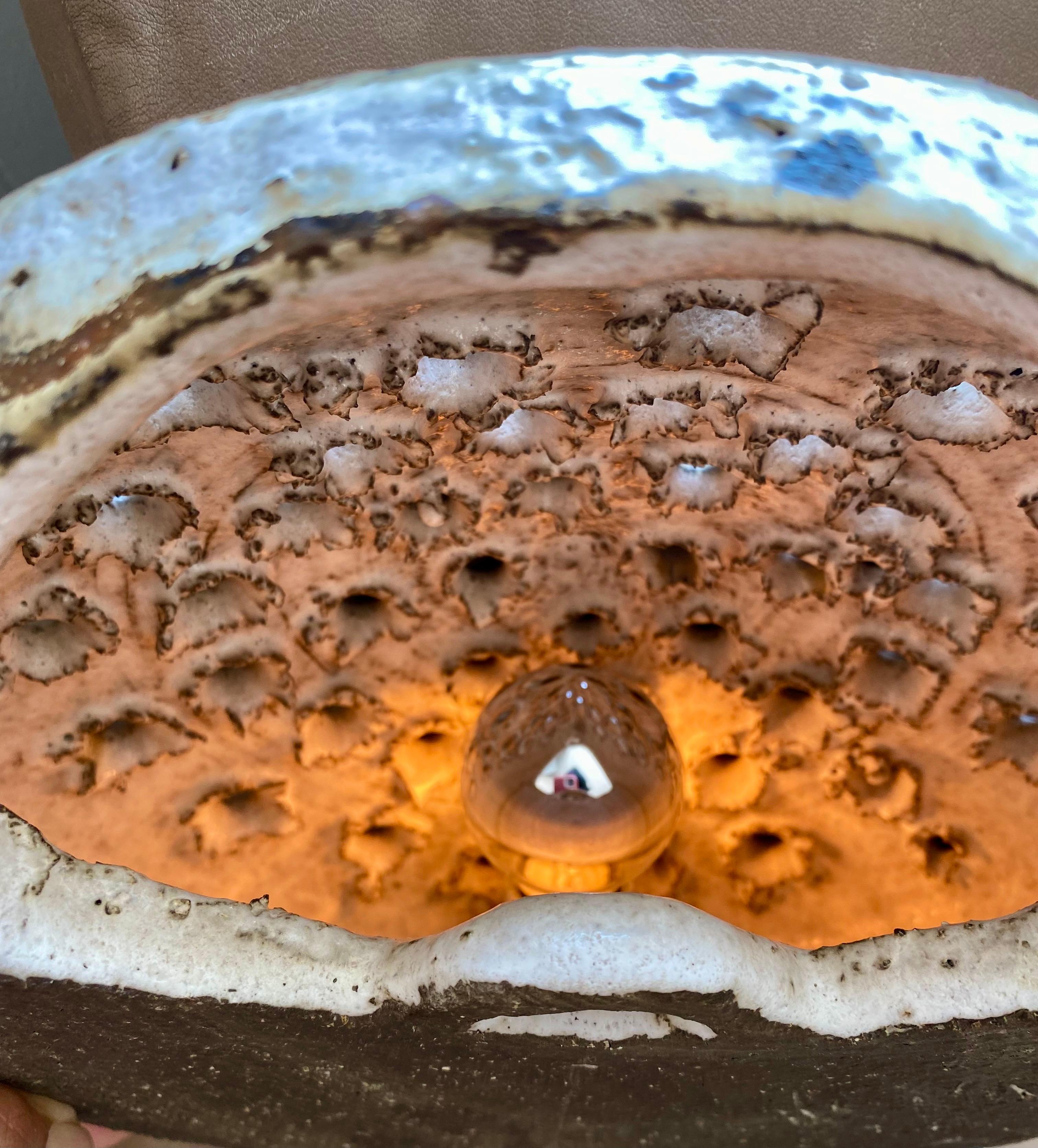 Brutalist Danish Modern Ceramic Sconce, Circa 1960s In Good Condition In San Antonio, TX