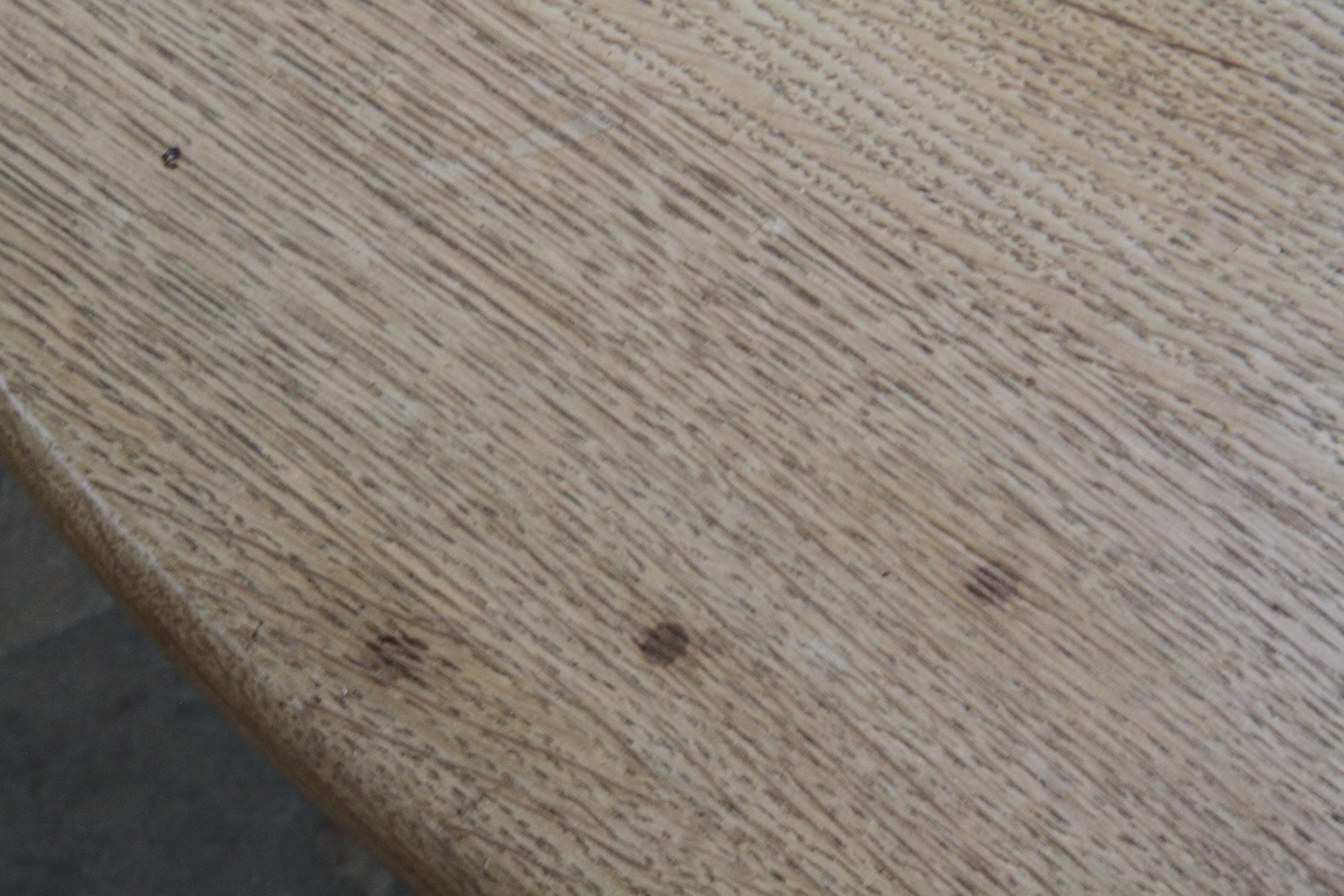 Brutalist Danish Oak Extending Dining Table in the style of Henning Kjærnulf 5