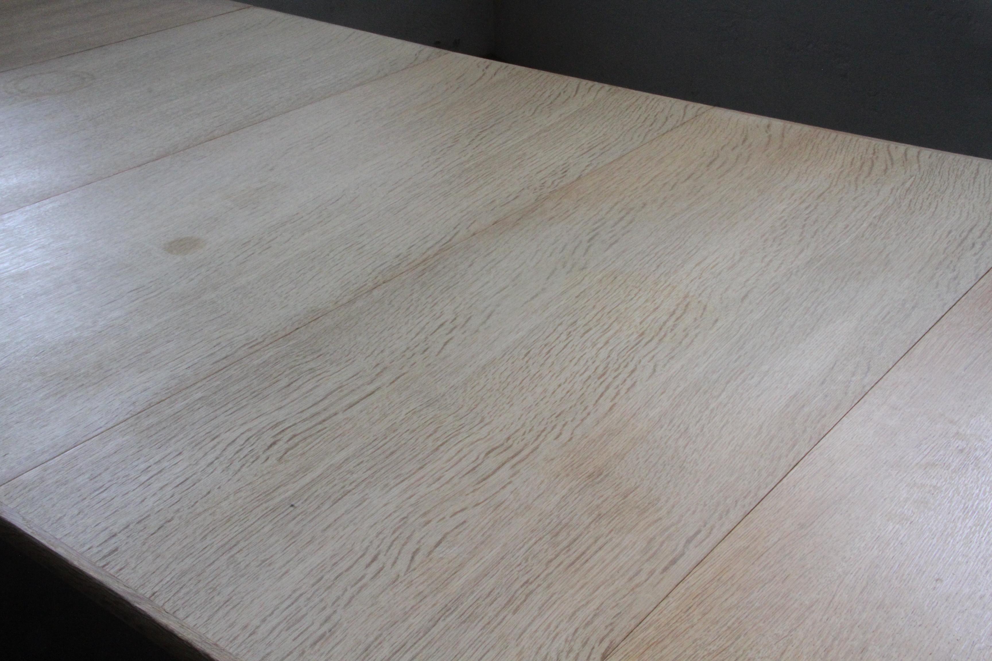 Brutalist Danish Oak Extending Dining Table in the style of Henning Kjærnulf 8