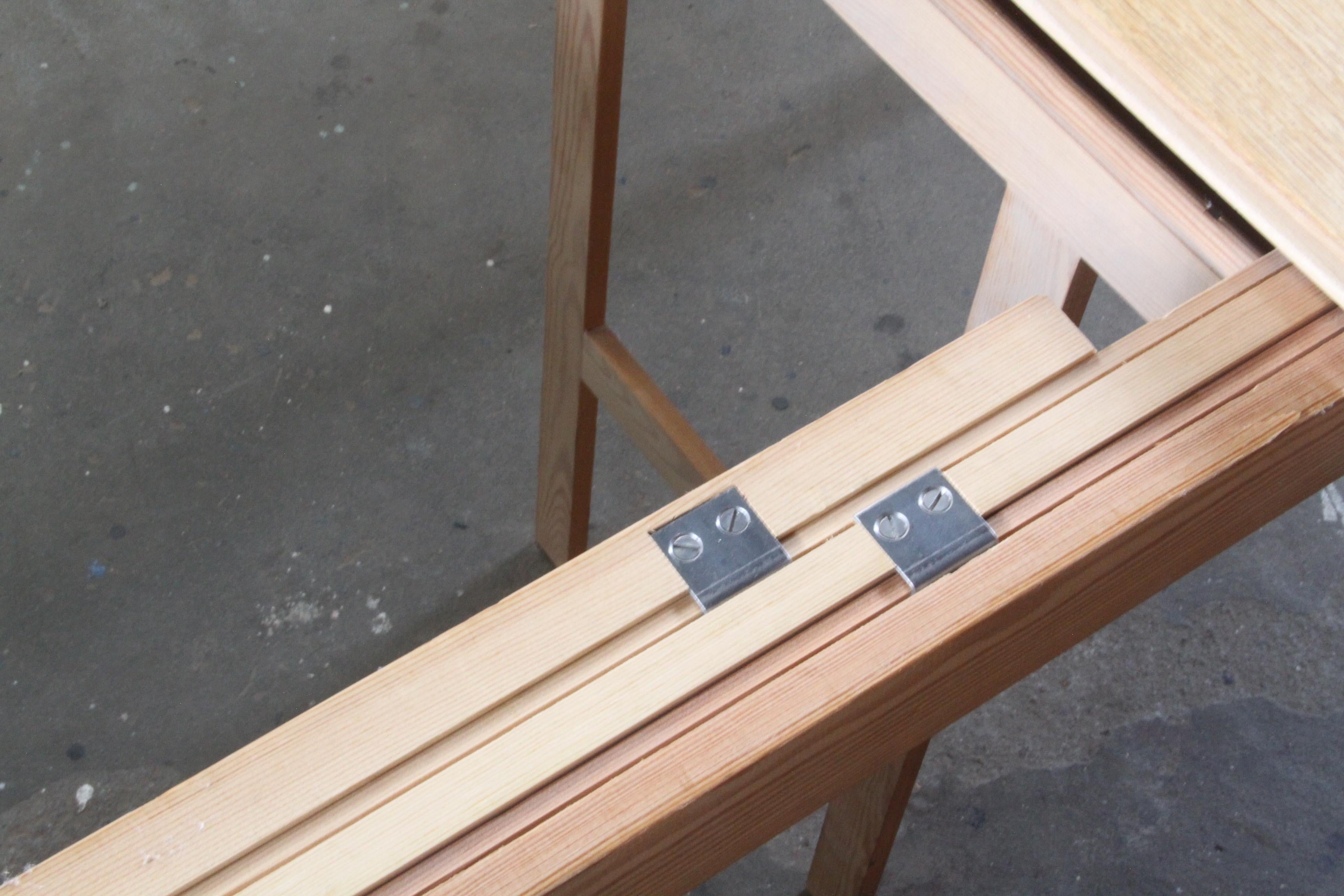 Brutalist Danish Oak Extending Dining Table in the style of Henning Kjærnulf 3