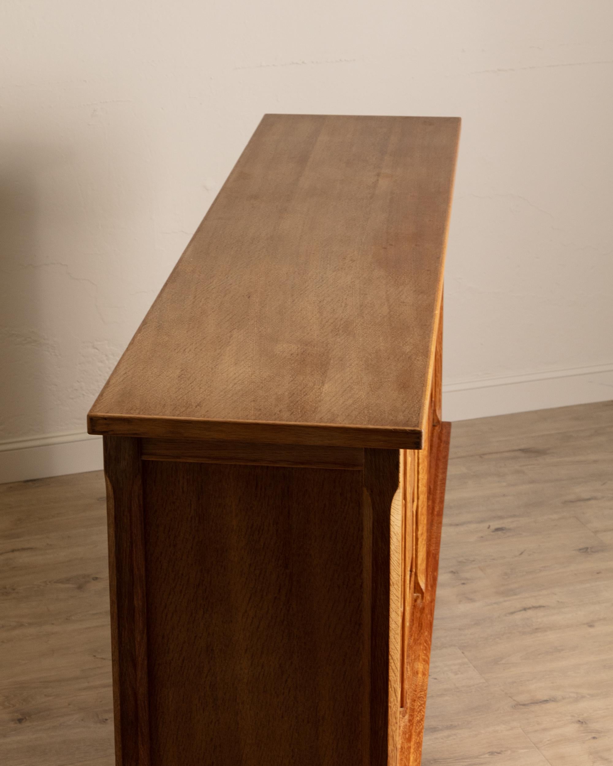 Brutalist Danish Oak Wavy Edge Sideboard by Henning Kjaernulf, 1970's For Sale 7