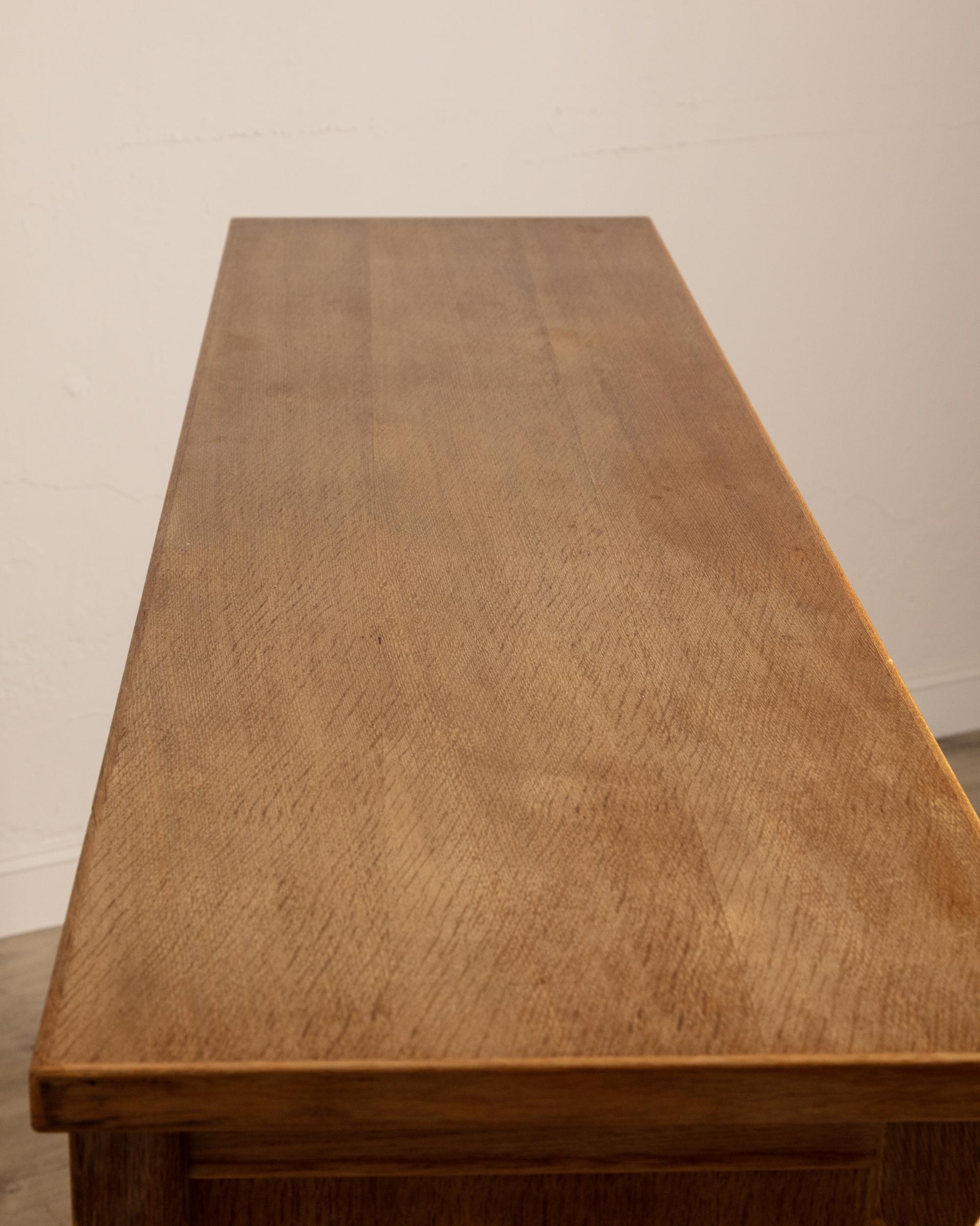 Brutalist Danish Oak Wavy Edge Sideboard by Henning Kjaernulf, 1970's For Sale 8